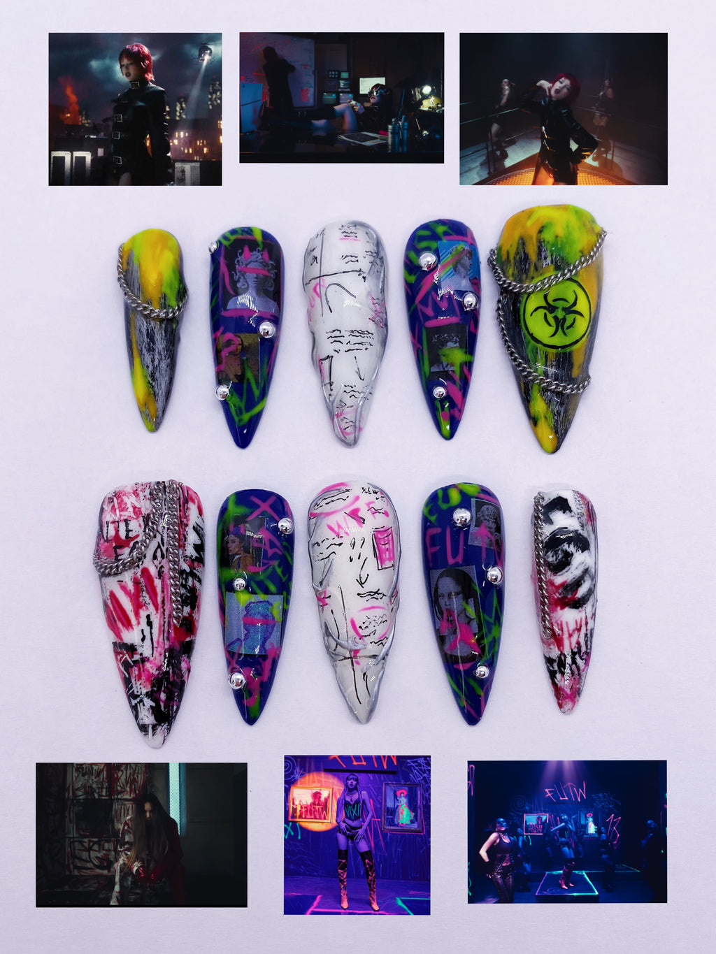 LISA FUTW press on nails(Ready to claim)