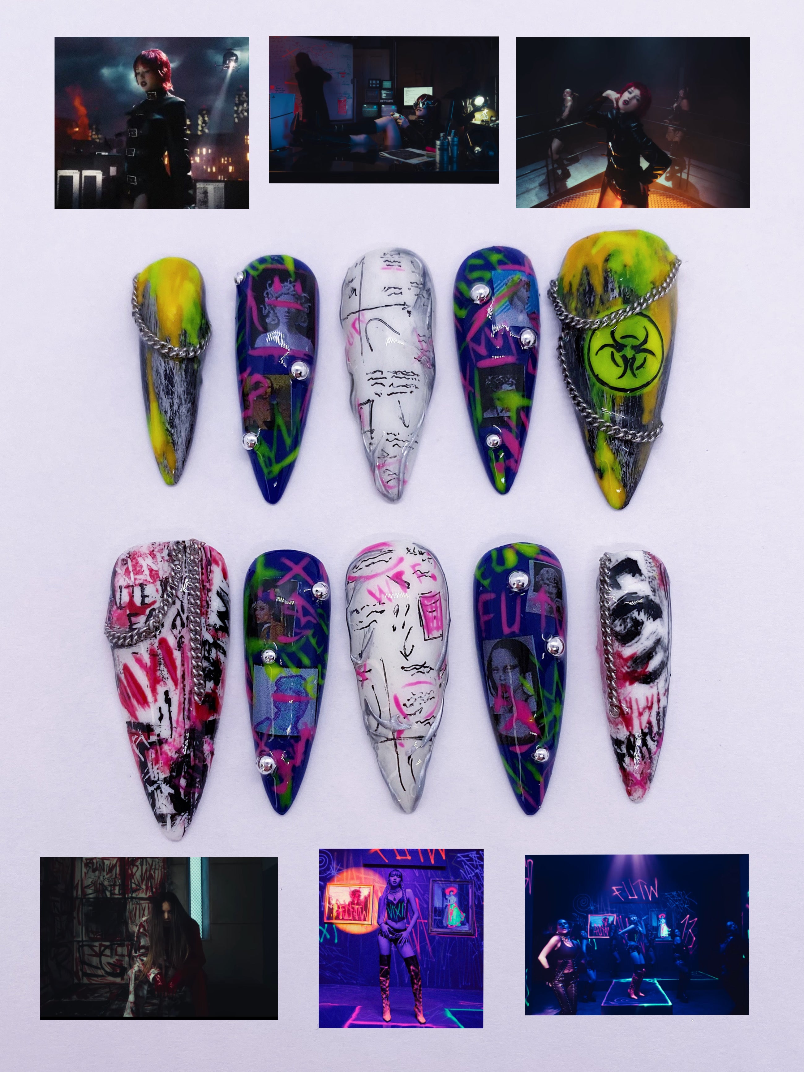 LISA FUTW press on nails(Ready to claim)