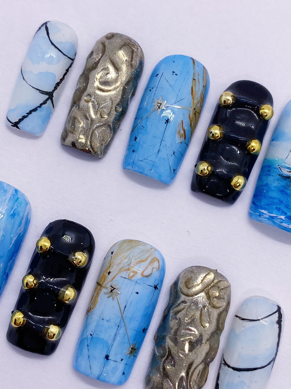 BTS Swim press on nails