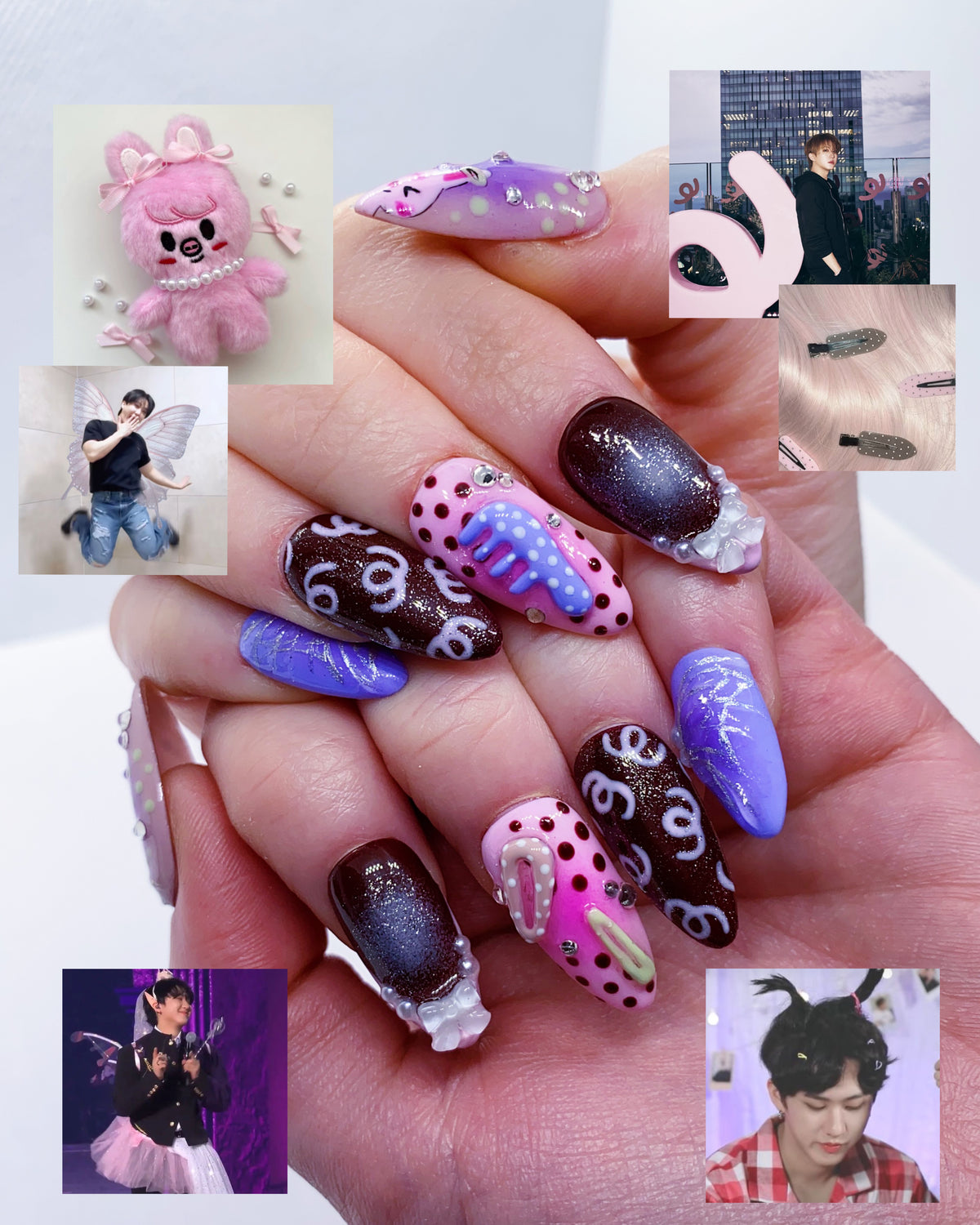 SKZ Changbin press on nails