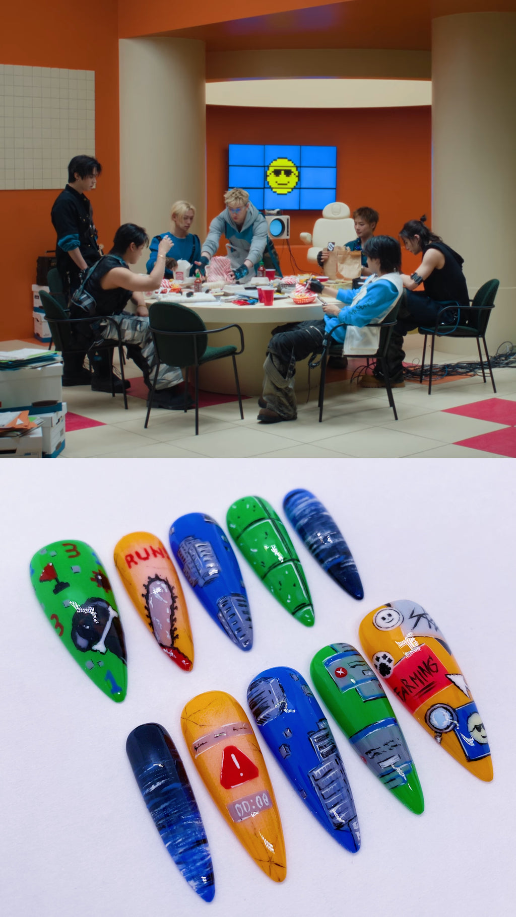 SKZ Farming press on nails