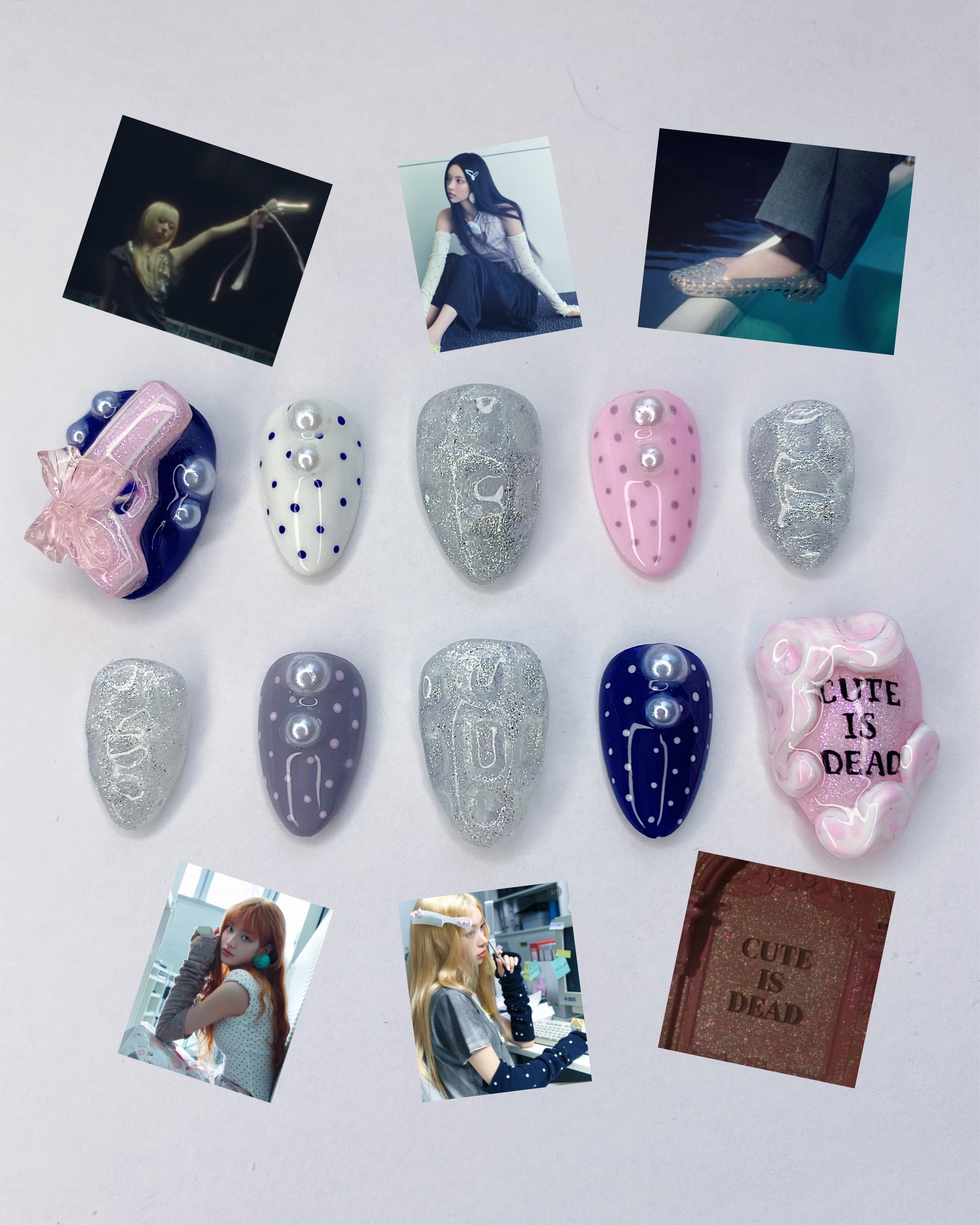 ILLIT Not Cute Anymore press on nails