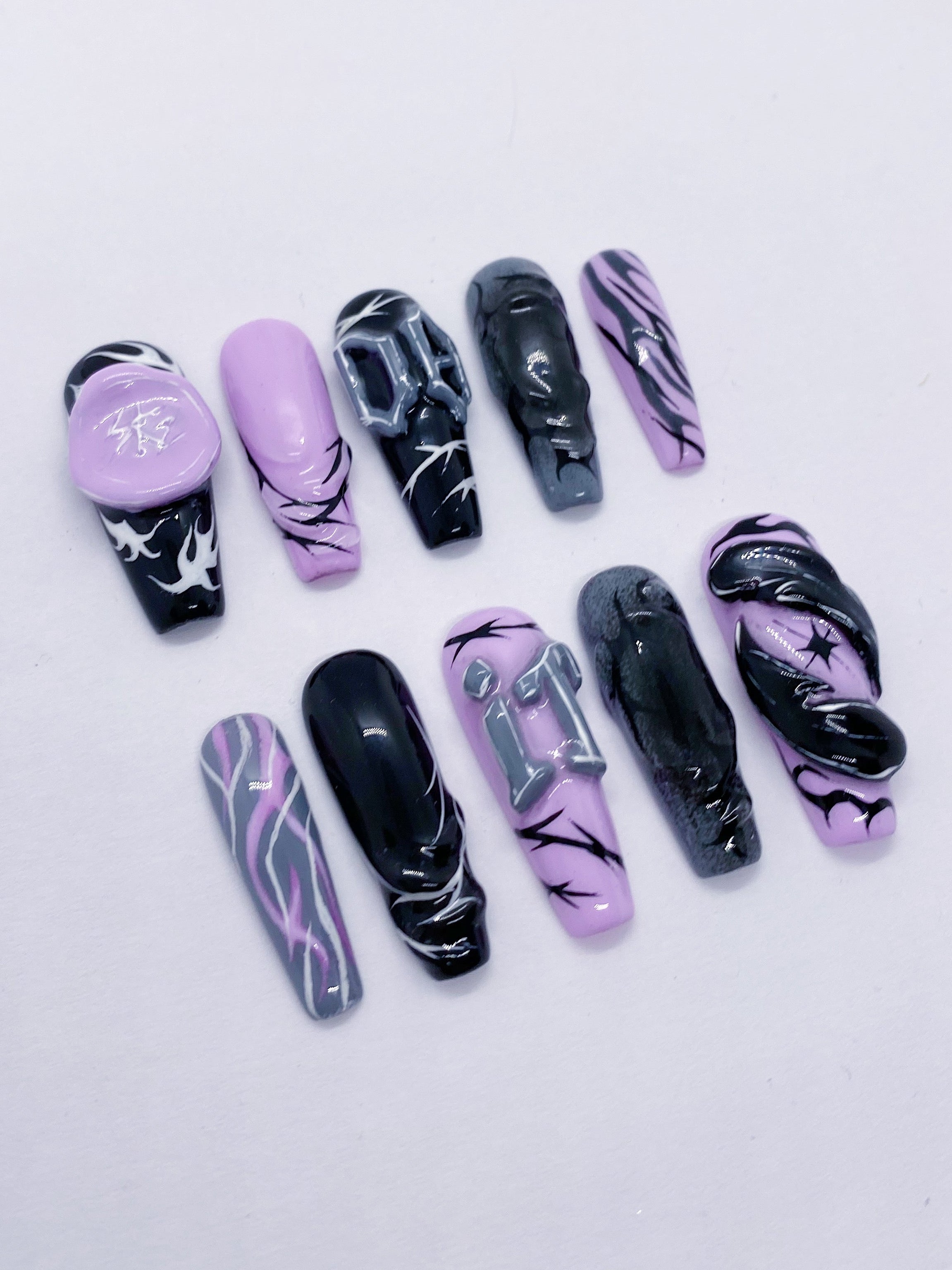 SKZ Do It press on nails