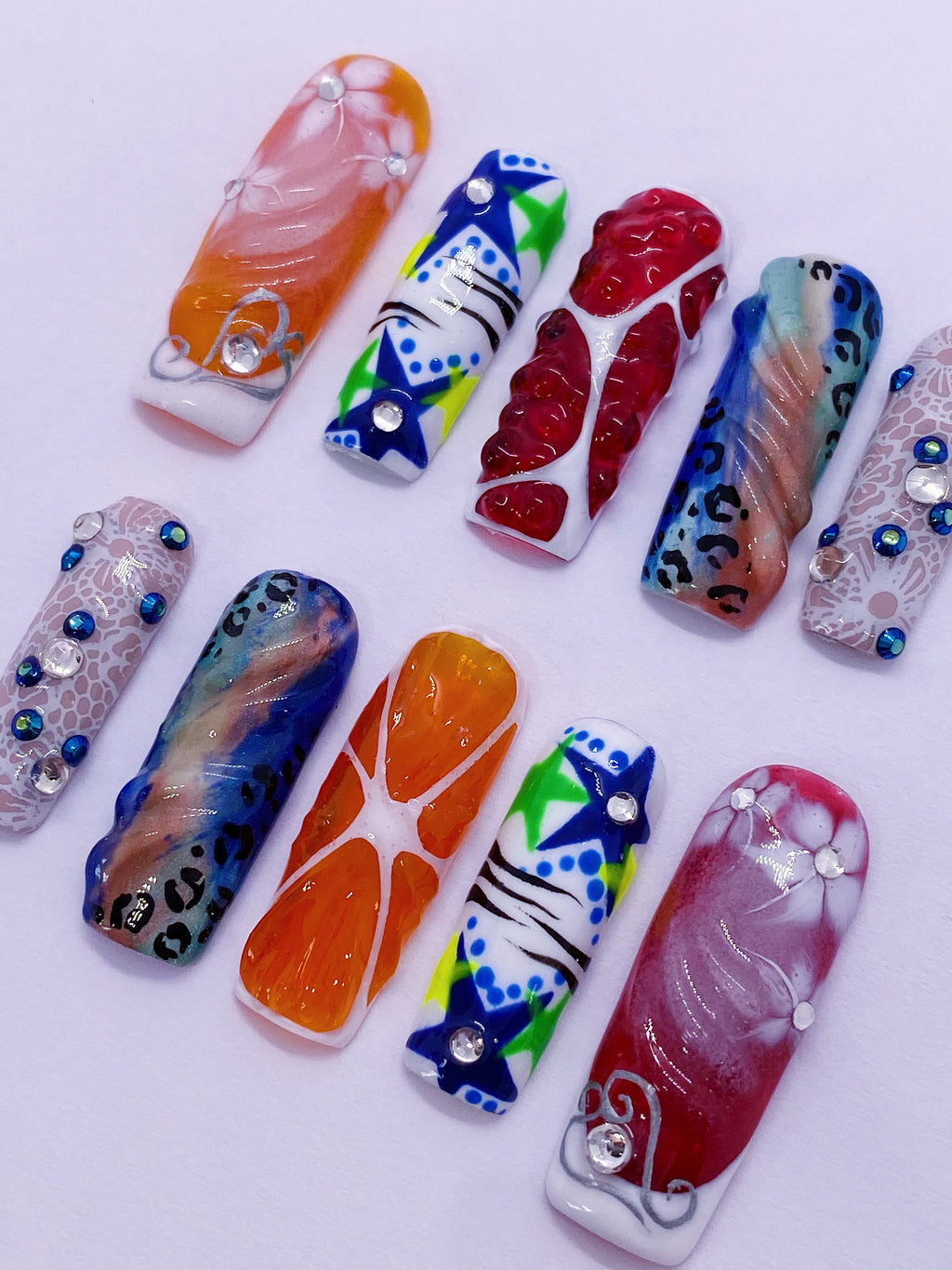 KATSEYE Hootie Frutti press on nails