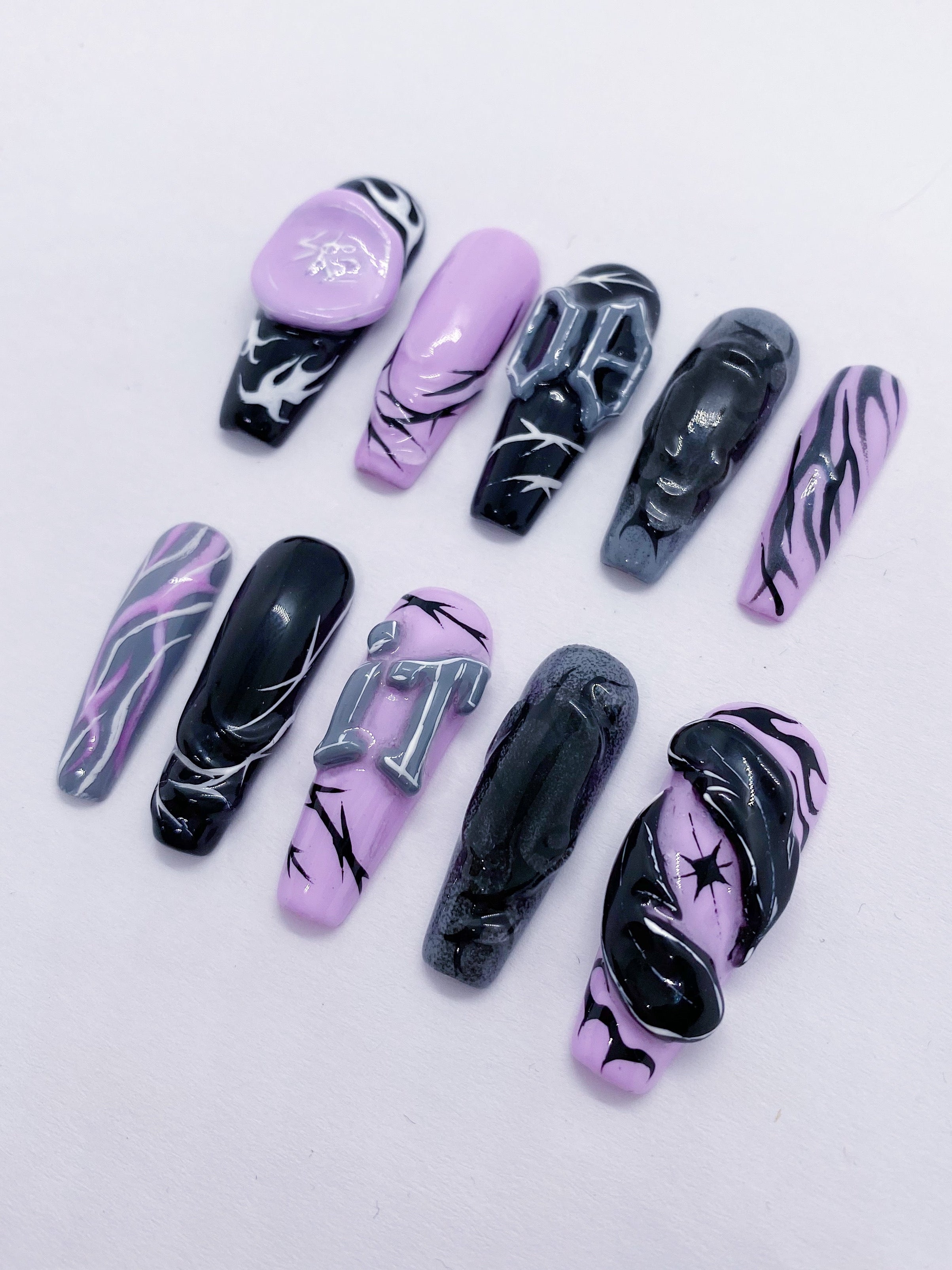 SKZ Do It press on nails