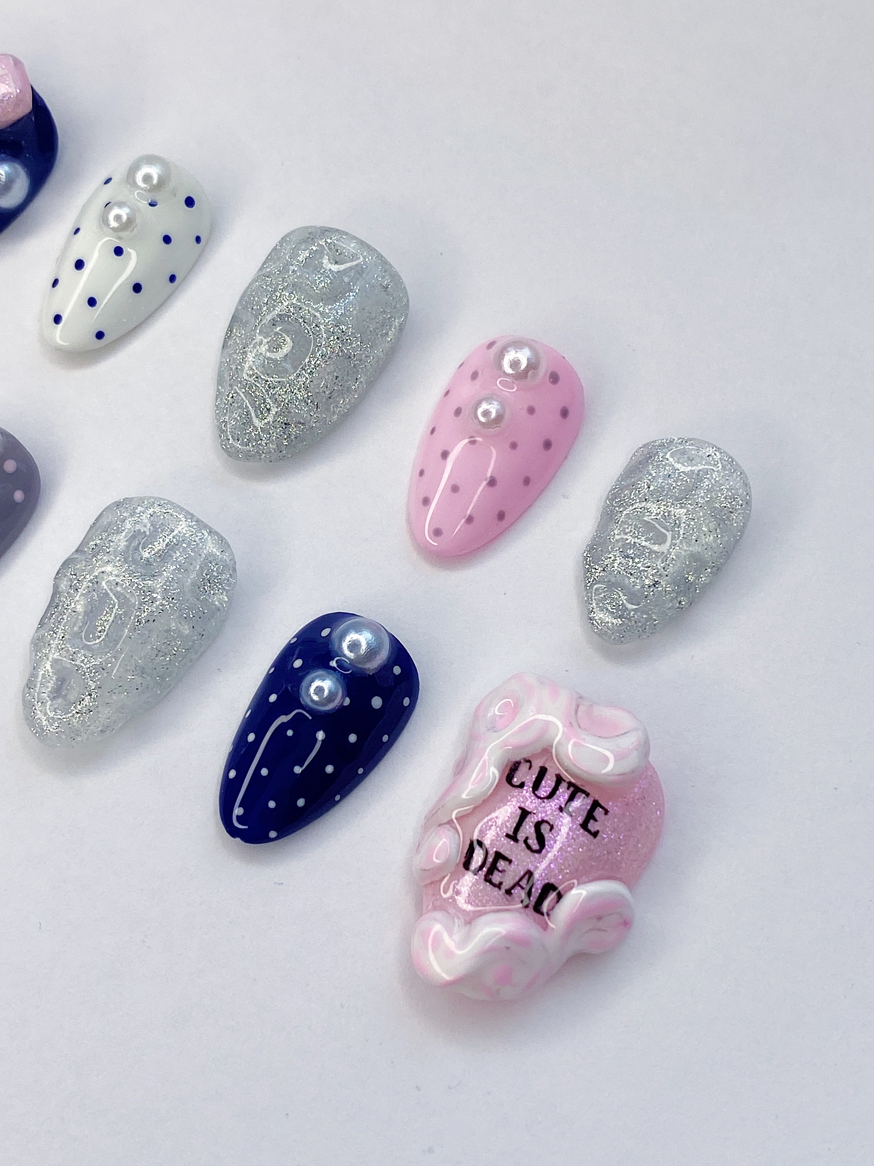 ILLIT Not Cute Anymore press on nails