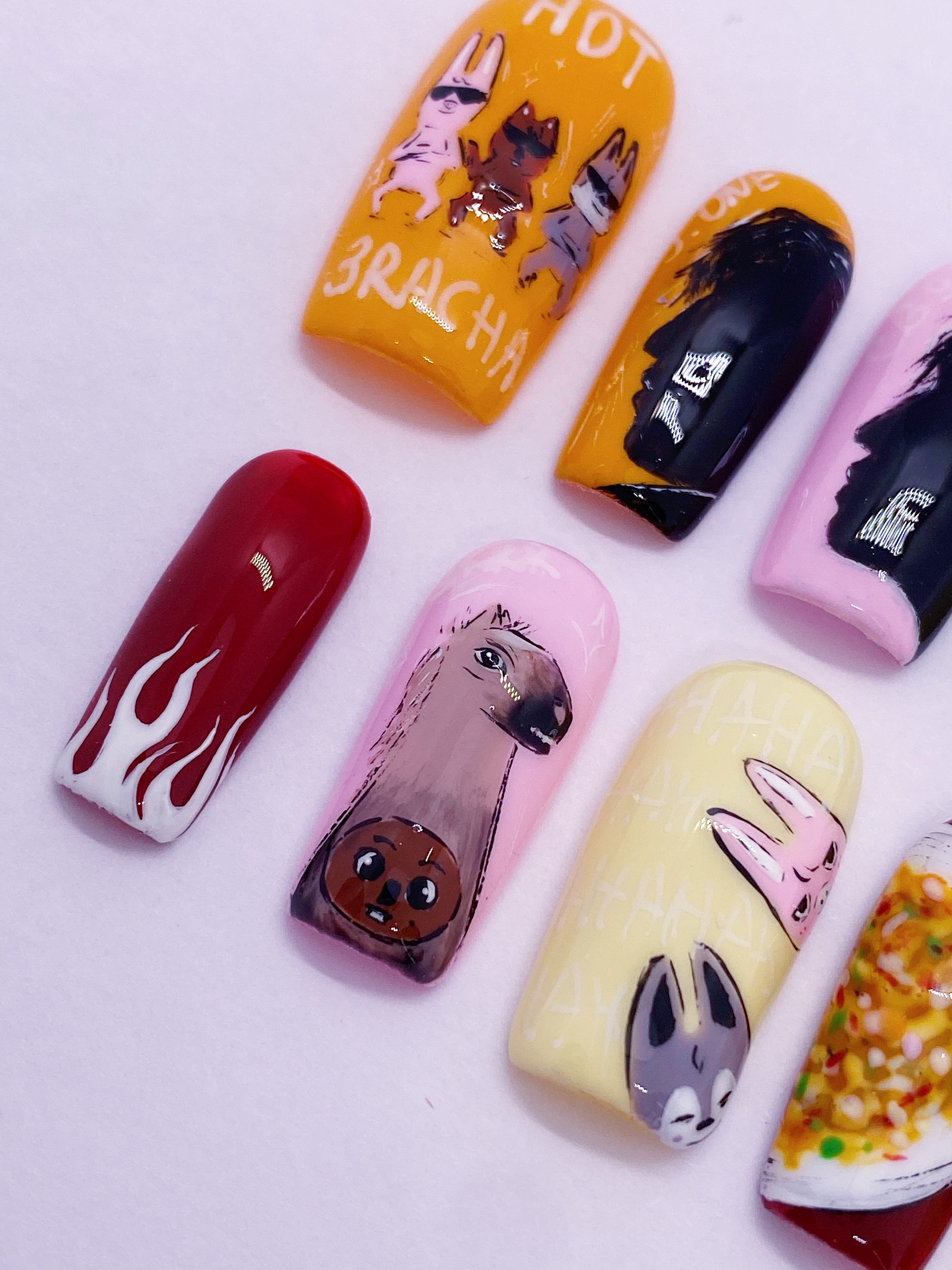 SKZ 3racha press on nails