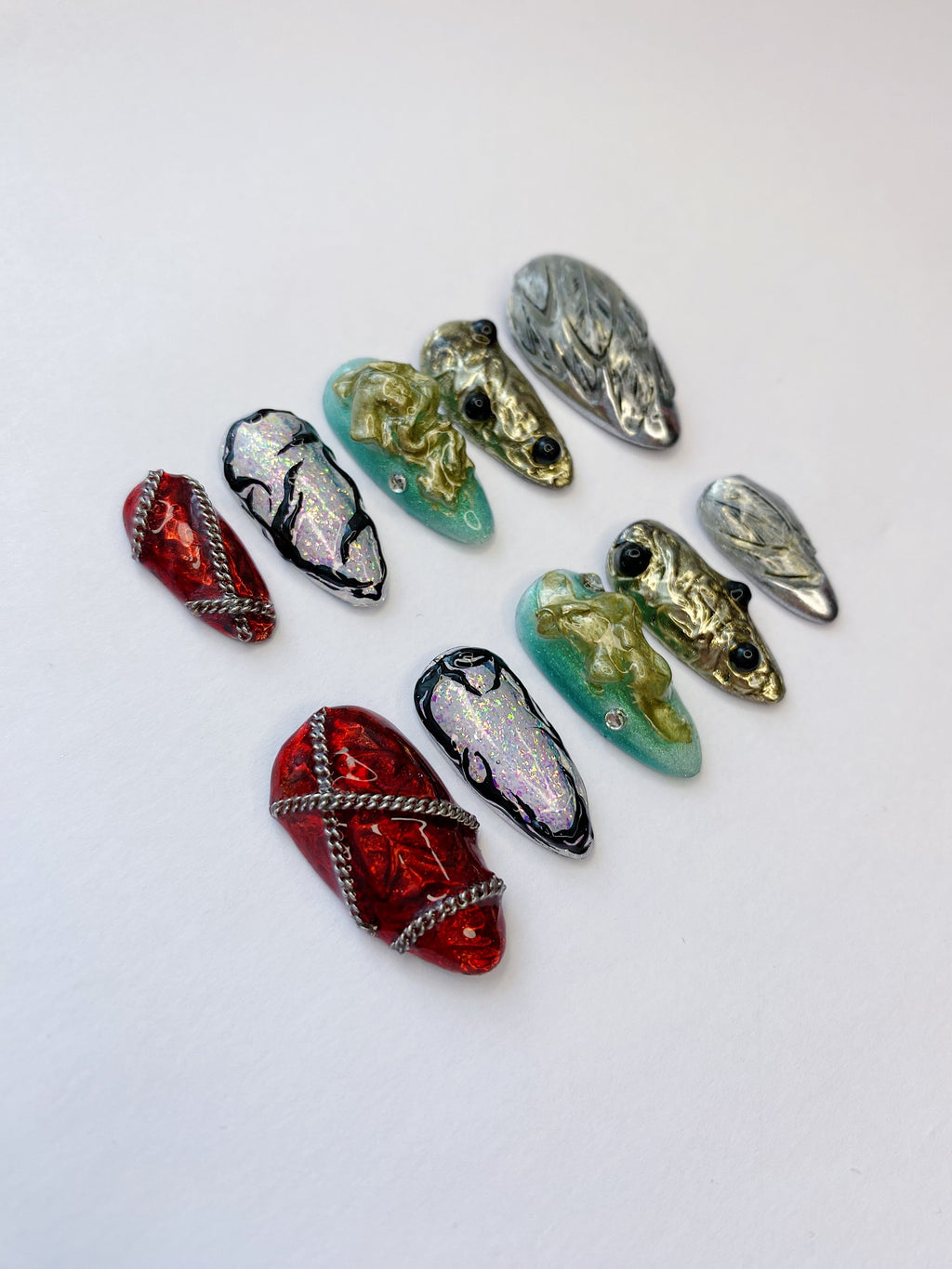 JENNIE Zen press on nails(Ready to claim)