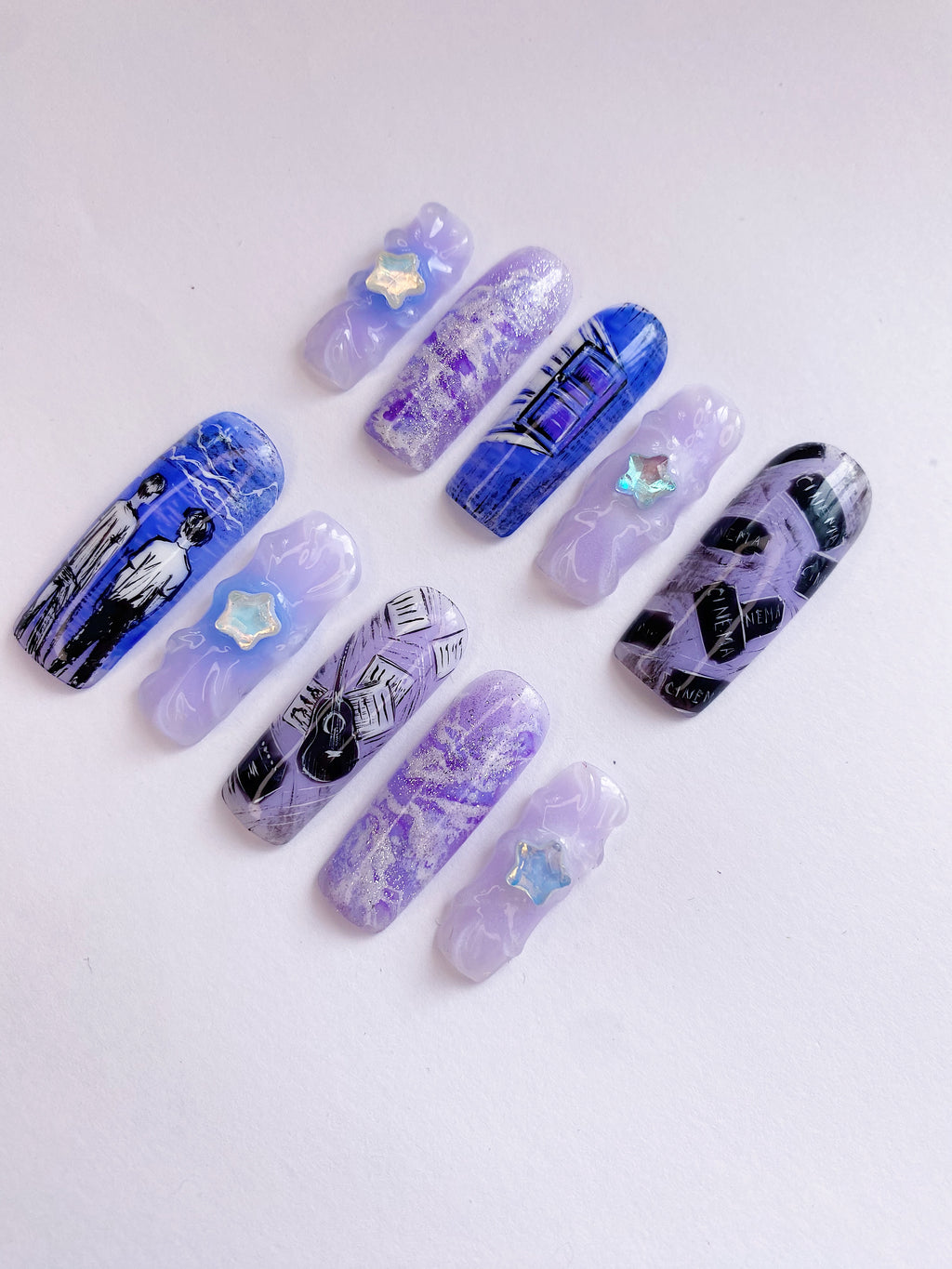 SKZ Cinema press on nails