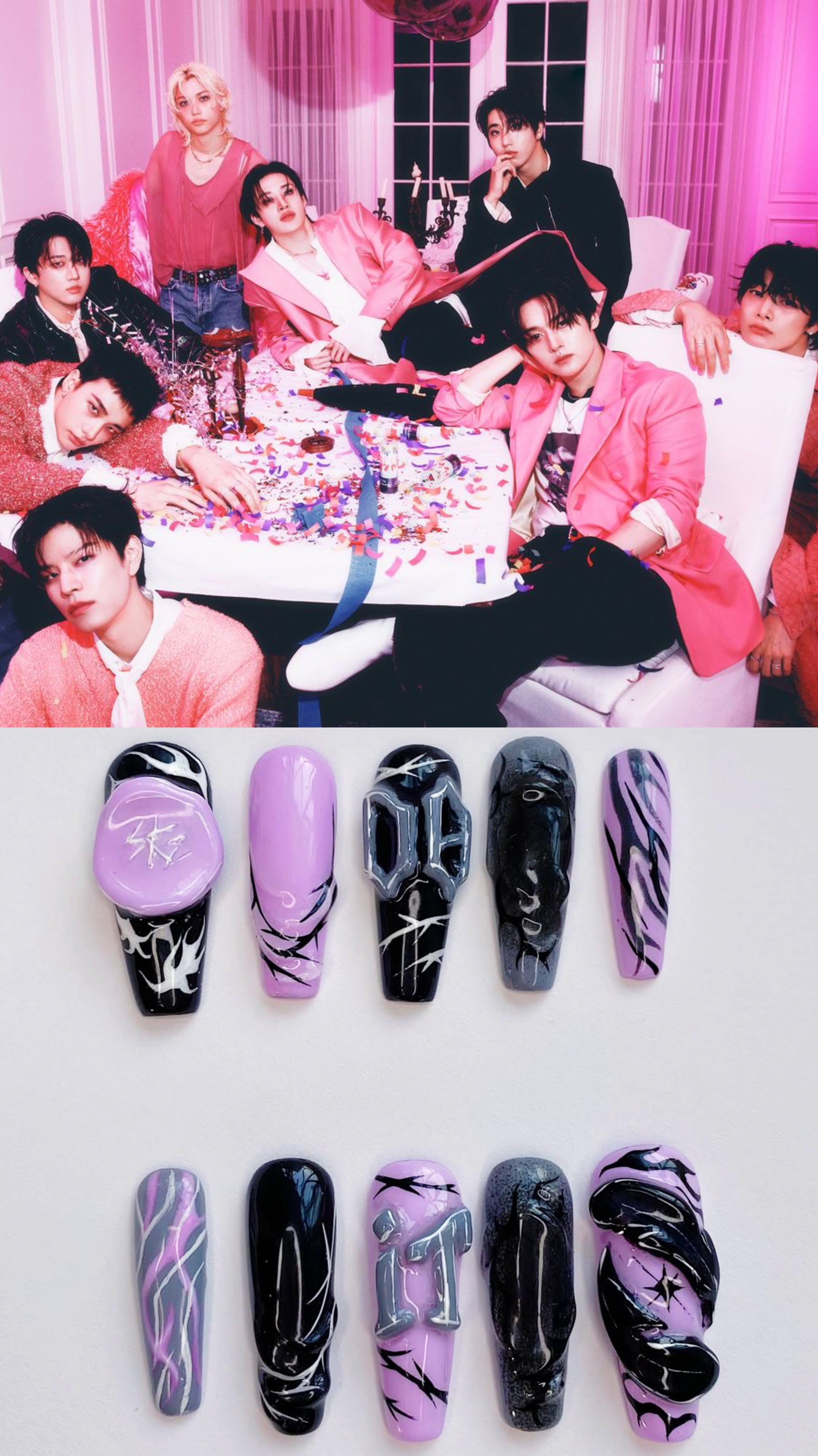 SKZ Do It press on nails