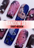 Random nail set SHORT-MEDIUM