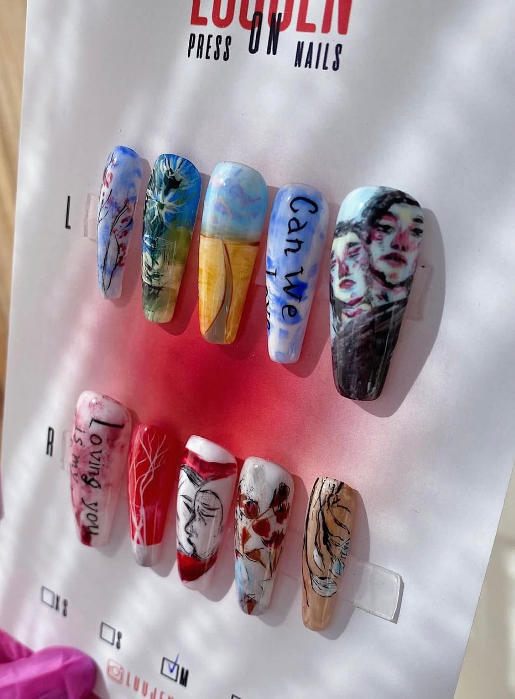 Hyunjin’s Art press on nails recreating collection