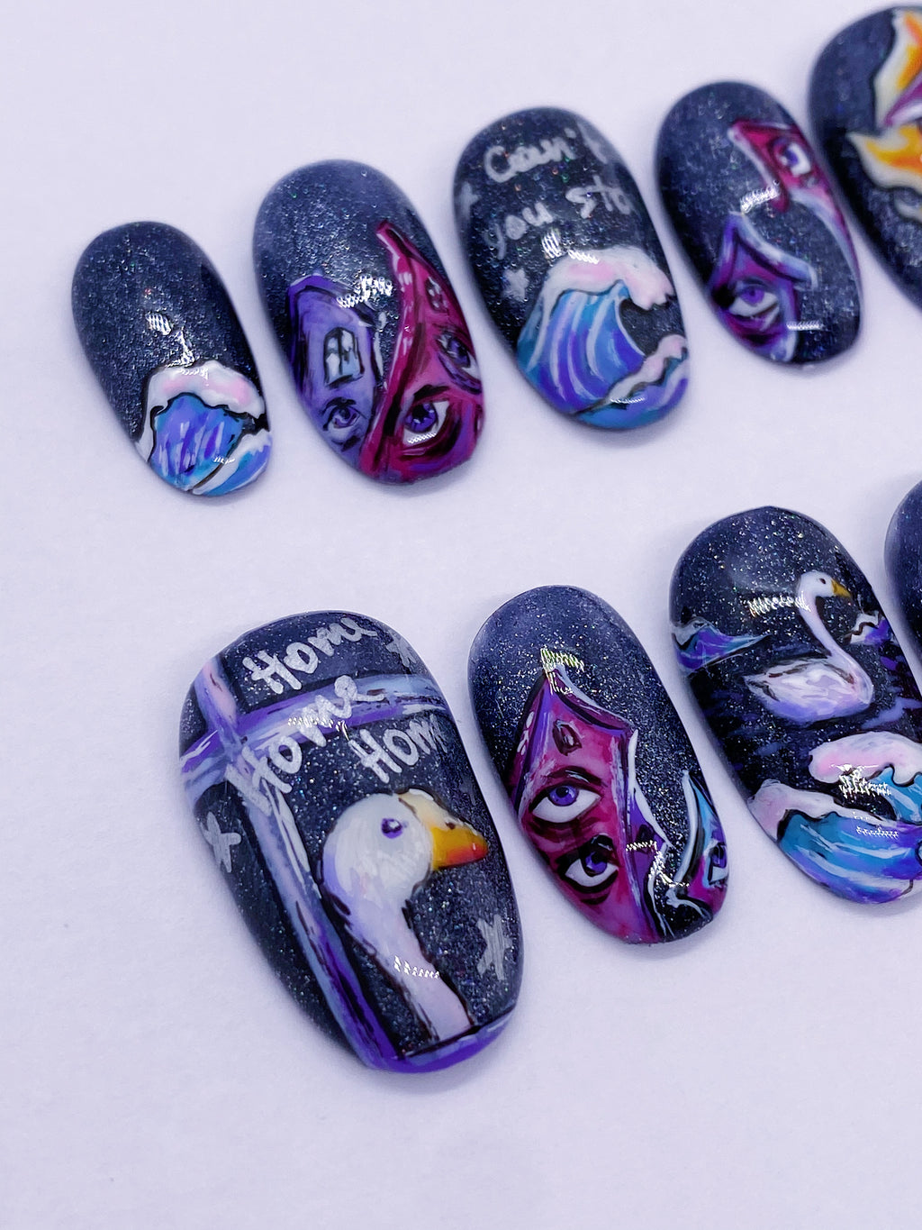 JENNIE Fallen Angel. Set 2 press on nails