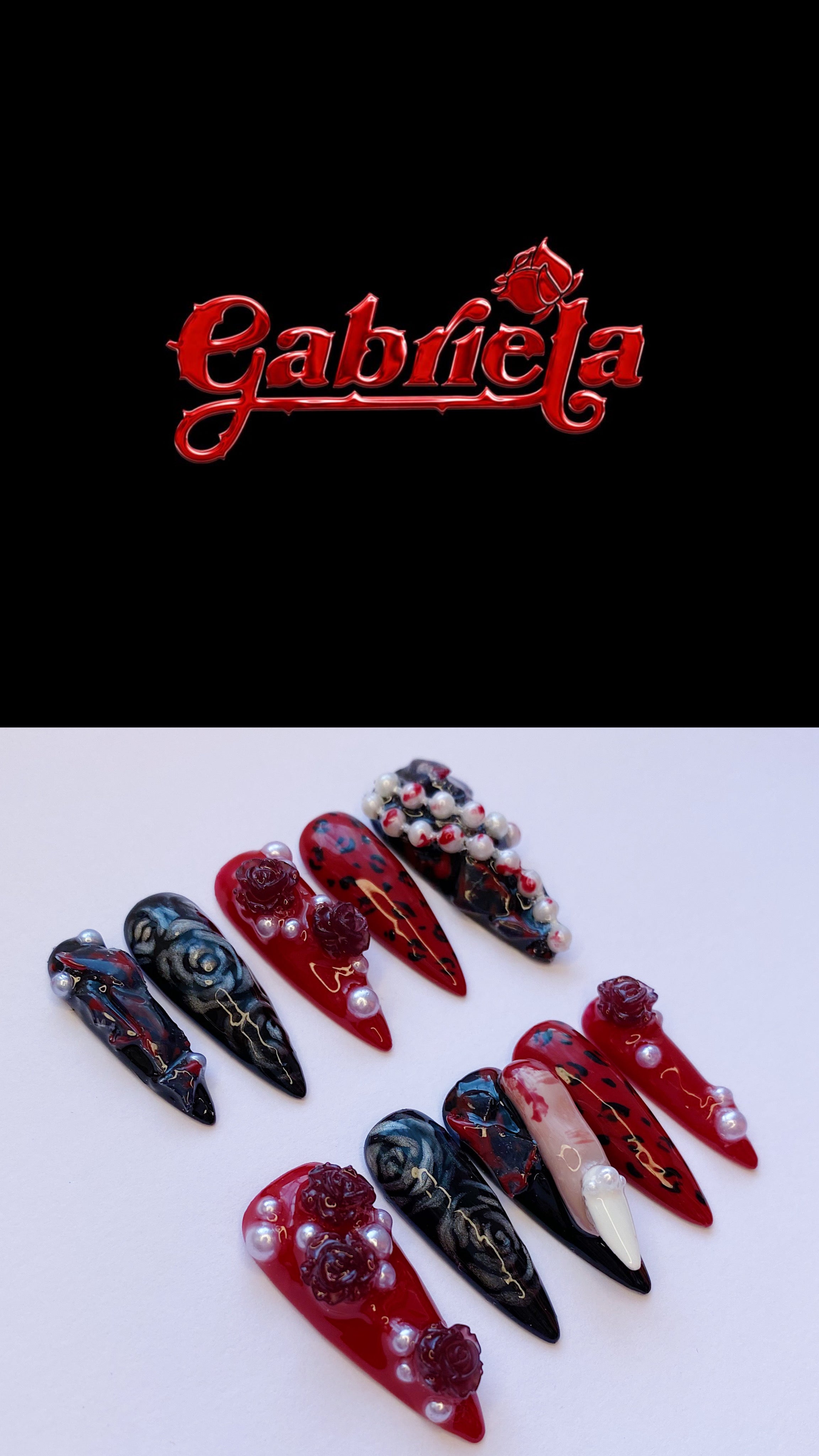 KATSEYE Gabriela press on nails