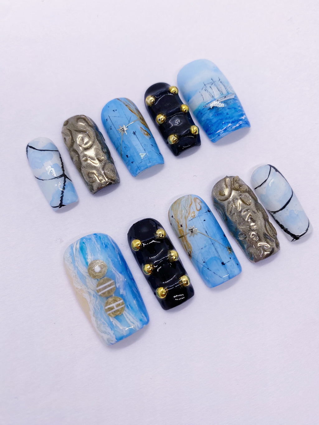 BTS Swim press on nails