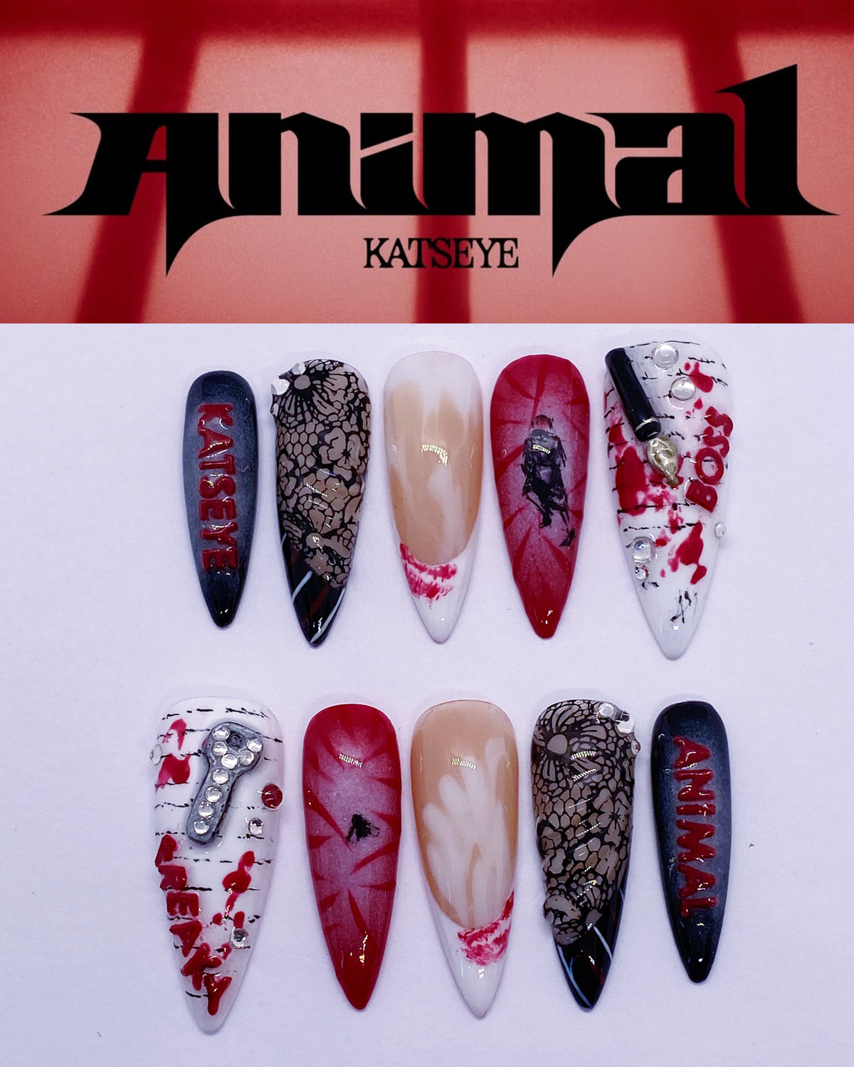 KATSEYE Animal press on nails