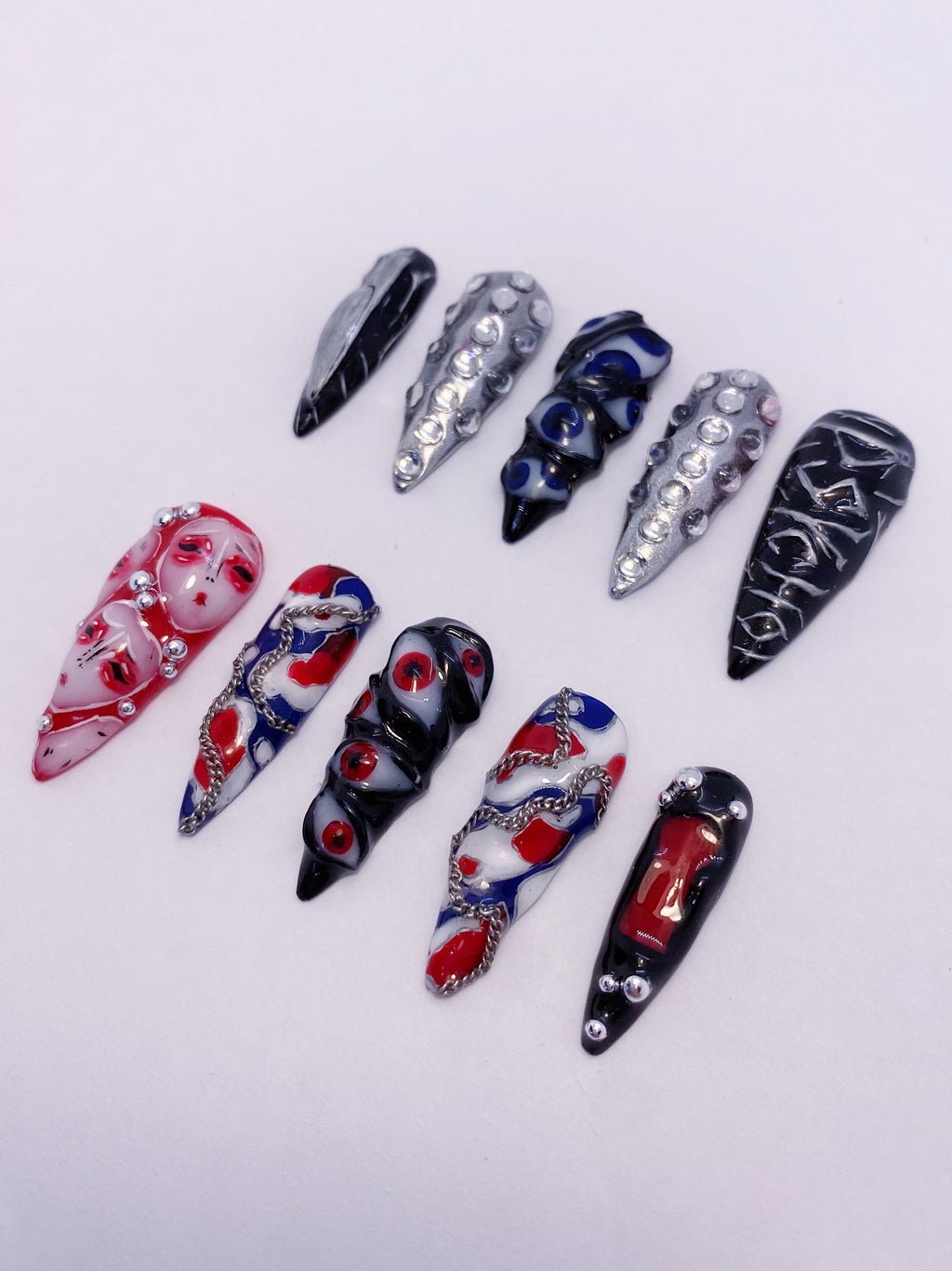 Babymonster Psycho press on nails