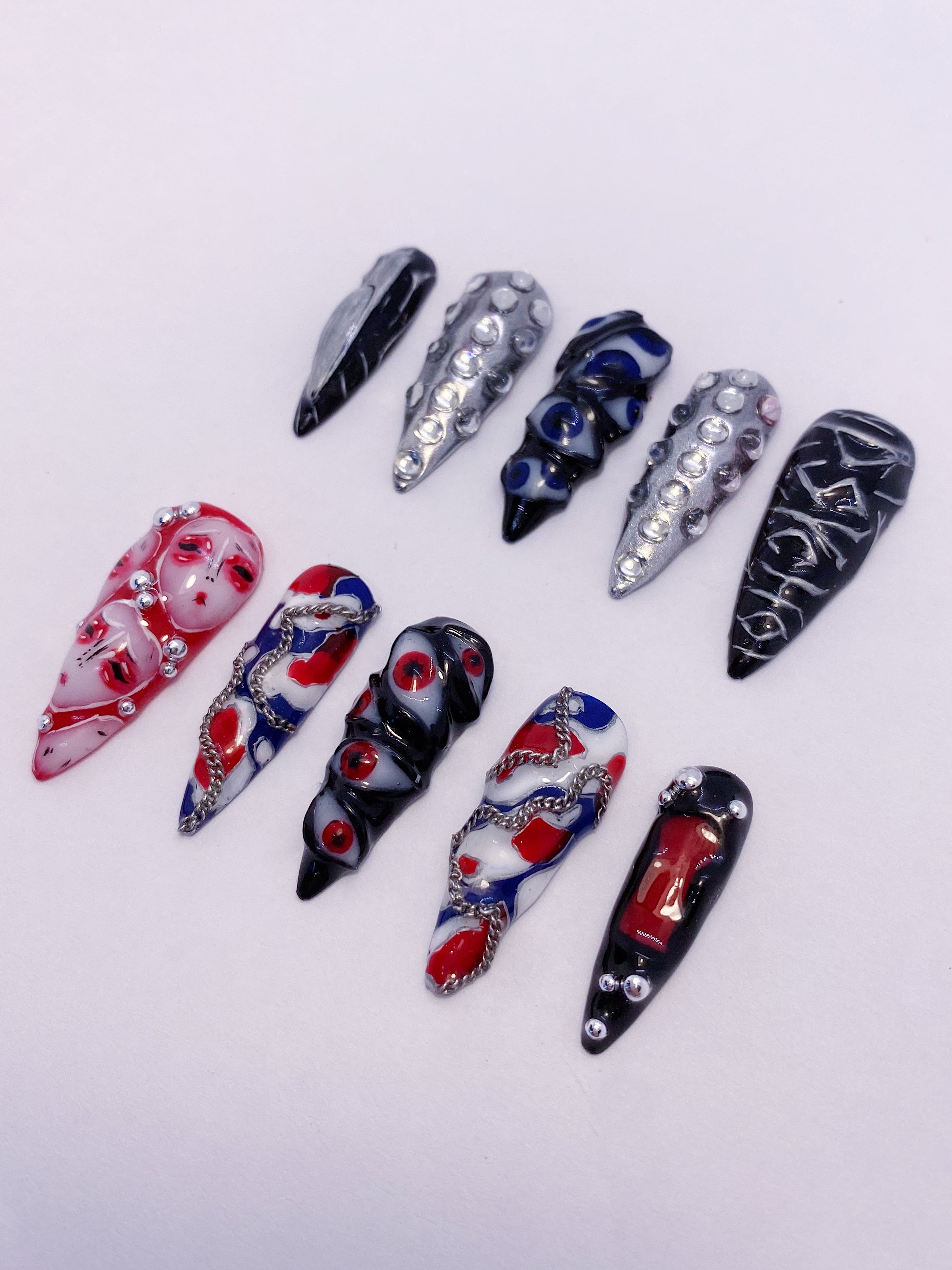 Babymonster Psycho press on nails