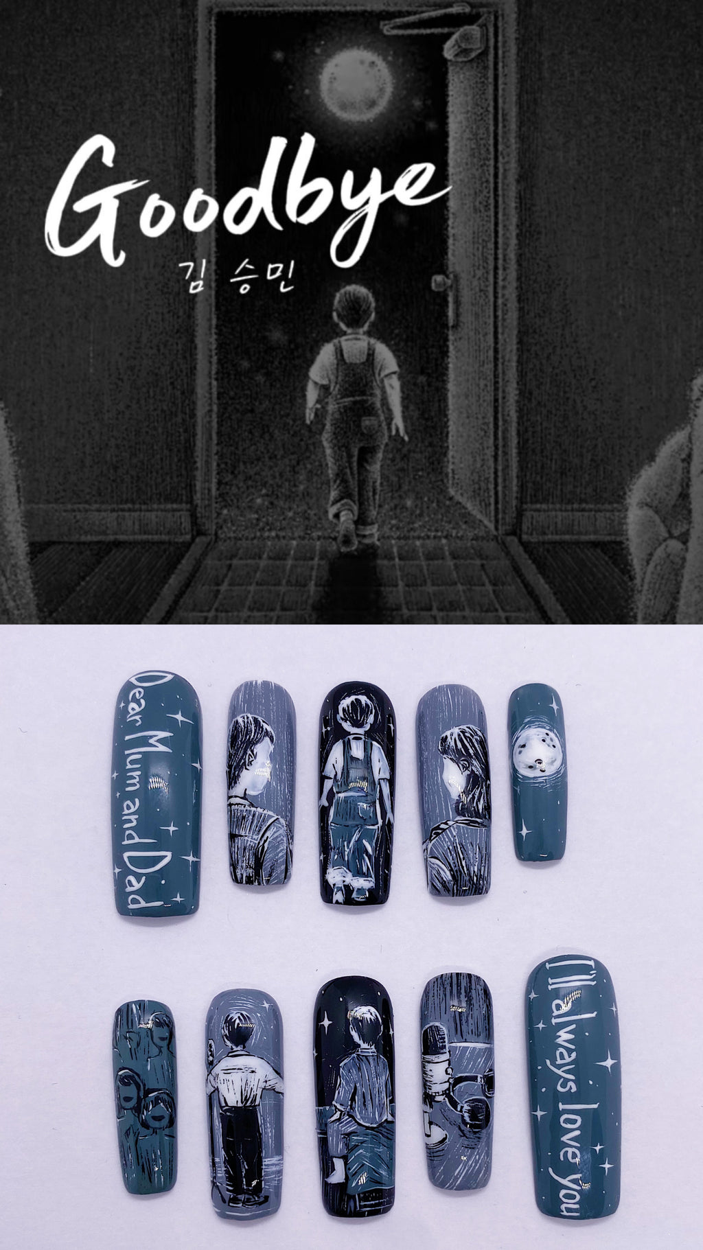 Seungmin Goodbye press on nails