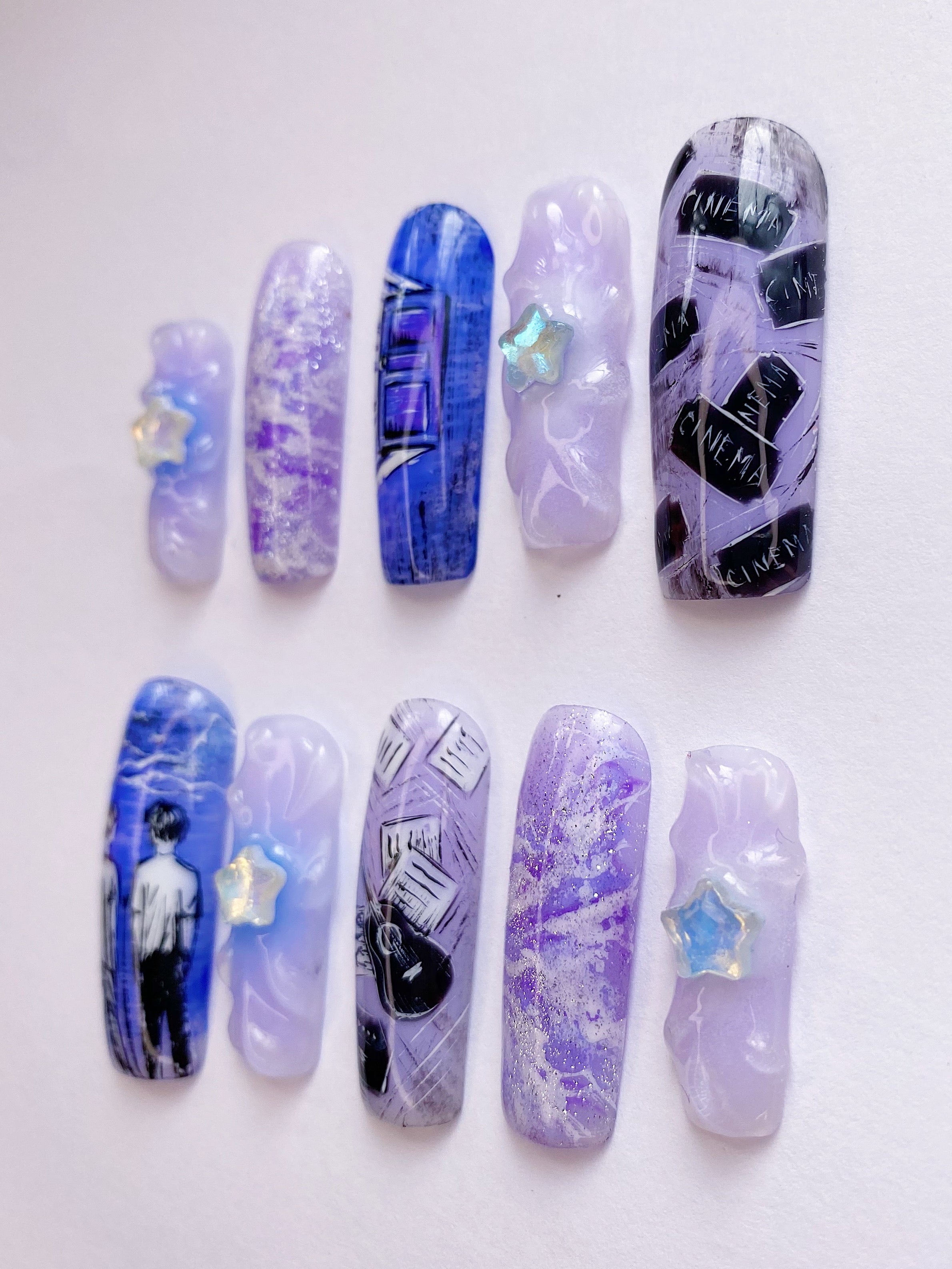 SKZ Cinema press on nails