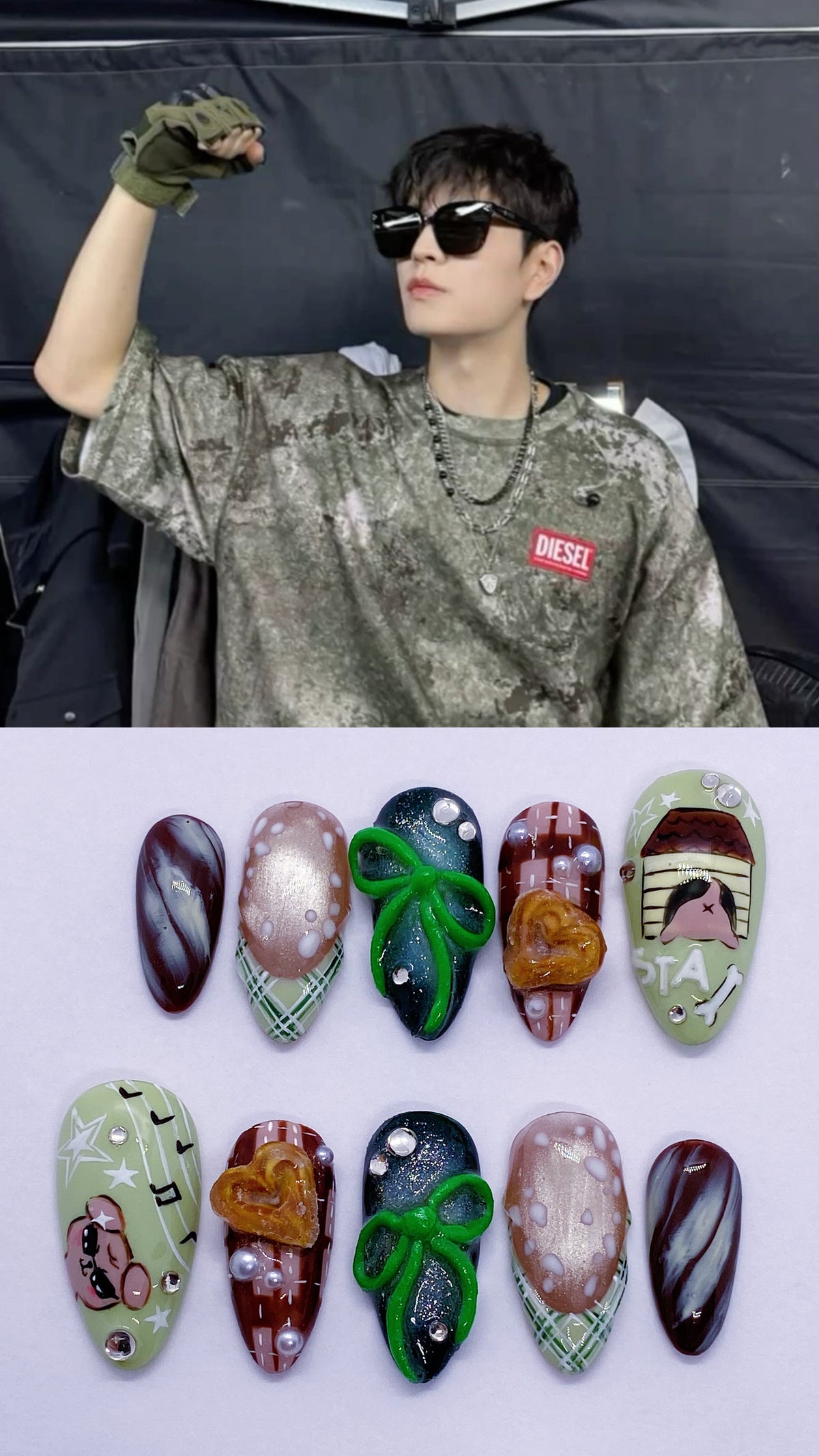 SKZ Seungmin press on nails