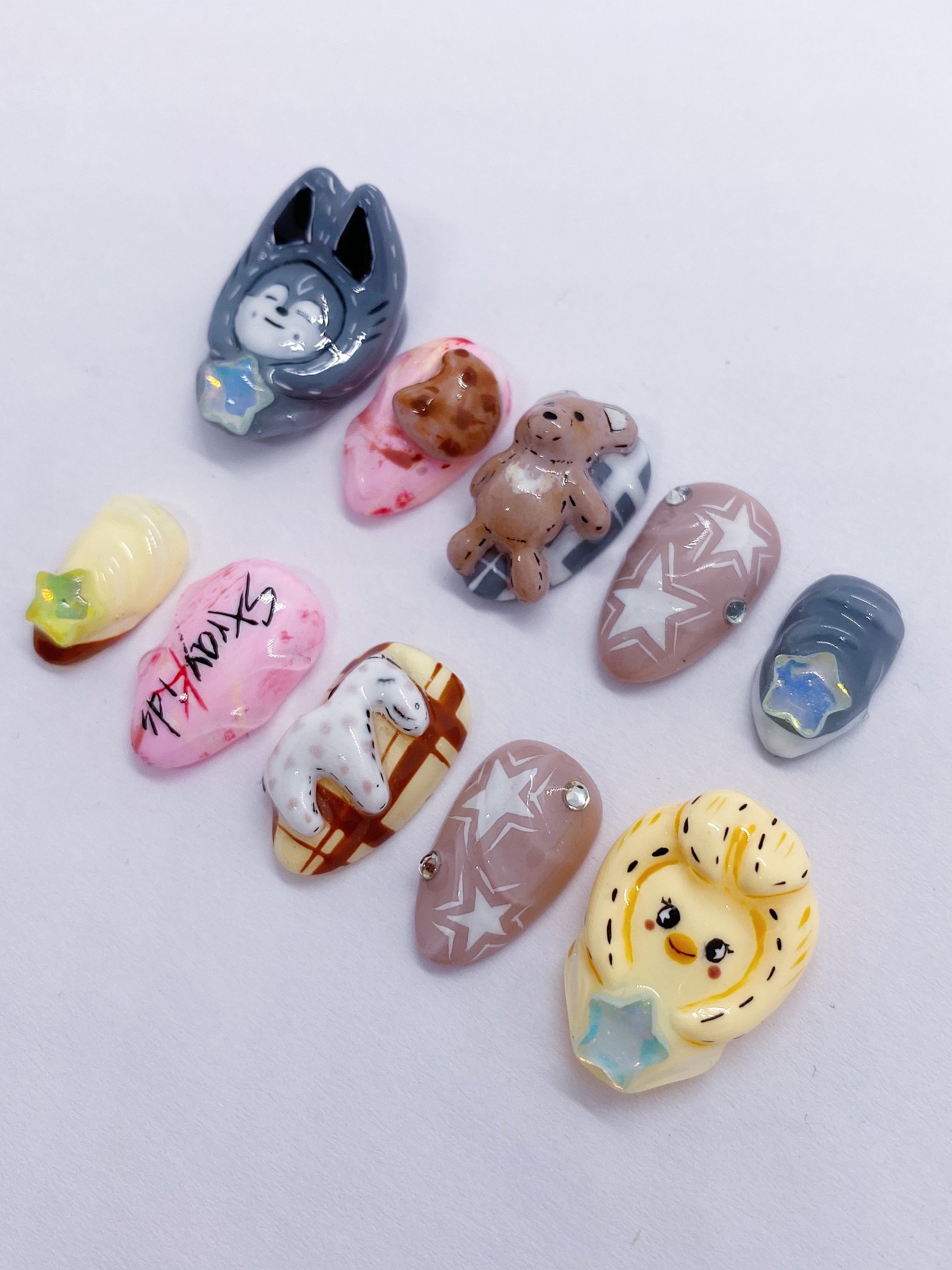 SKZoo Winter Edition press on nails(Ready to claim)