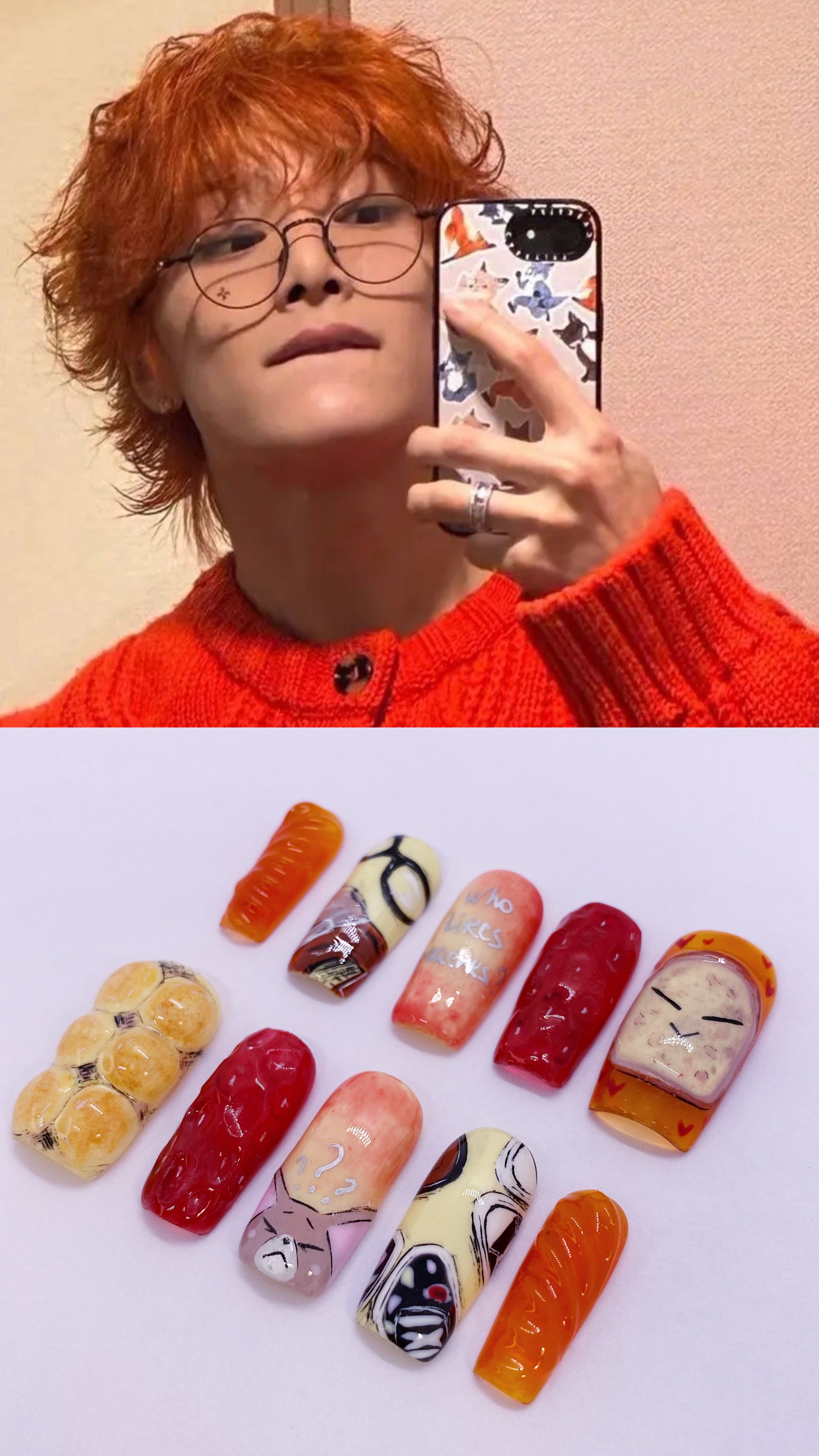 SKZ Baby-bread press on nails