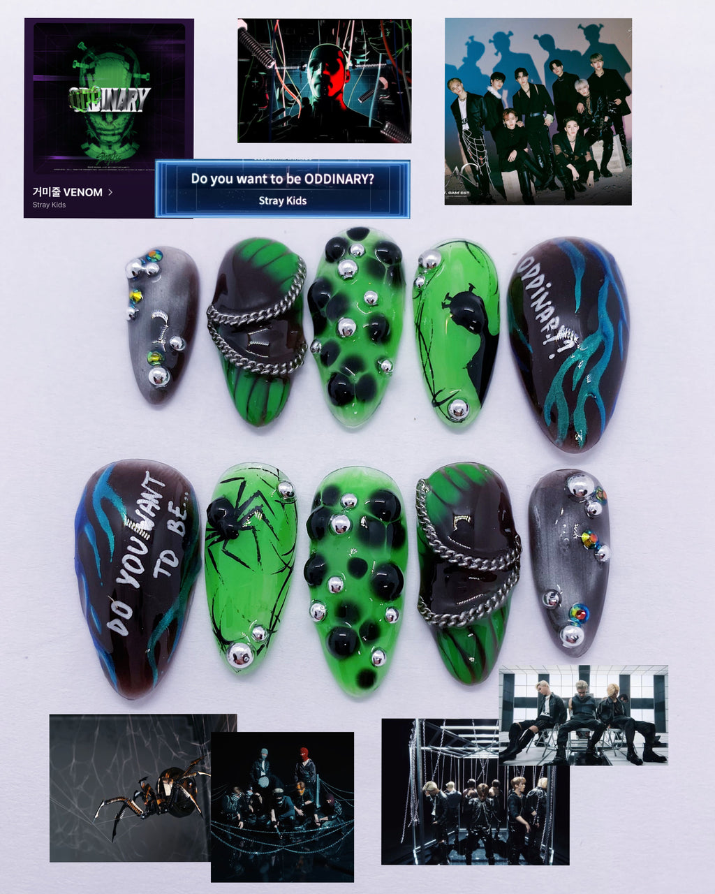 SKZ ODDINARY press on nails
