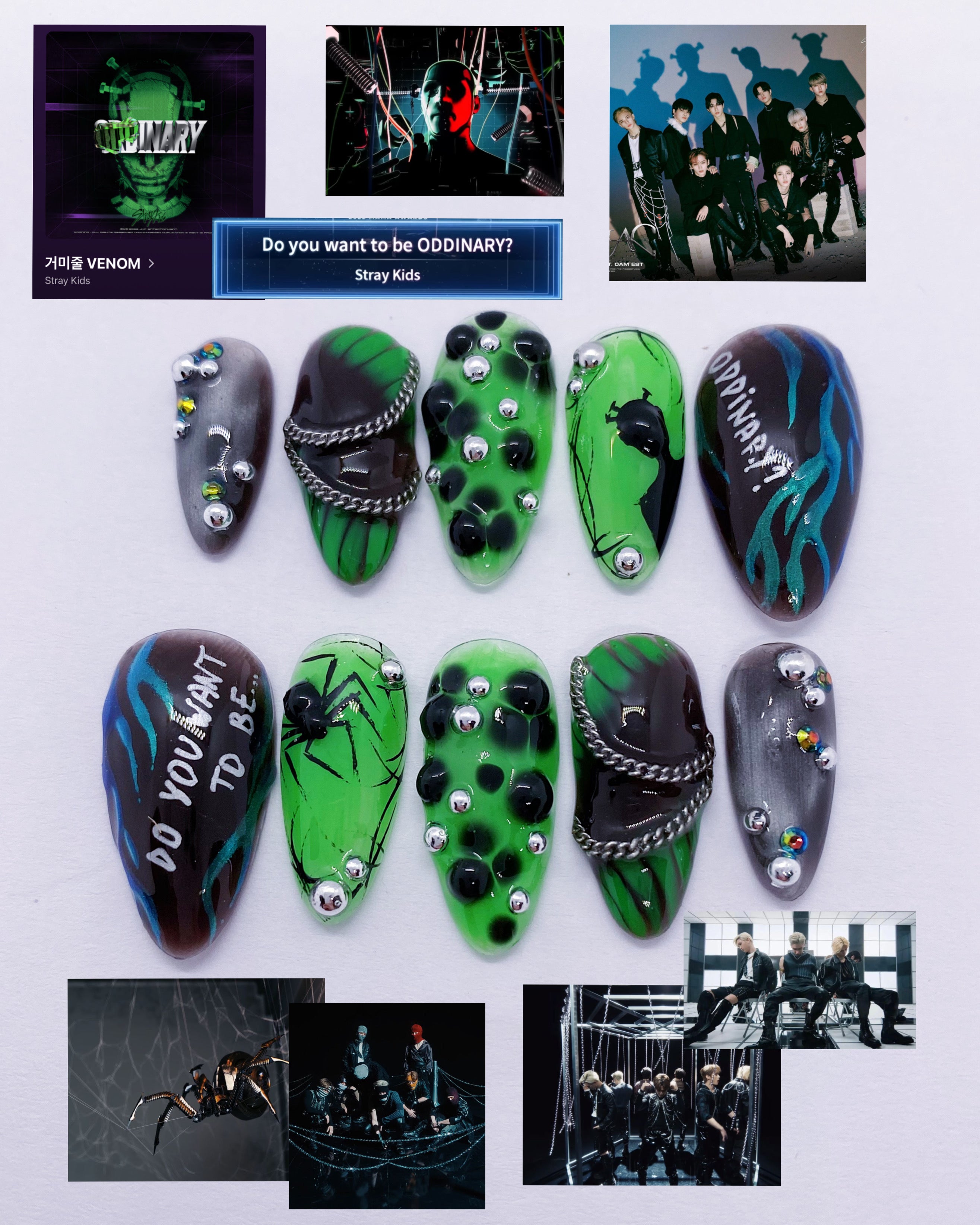 SKZ ODDINARY press on nails