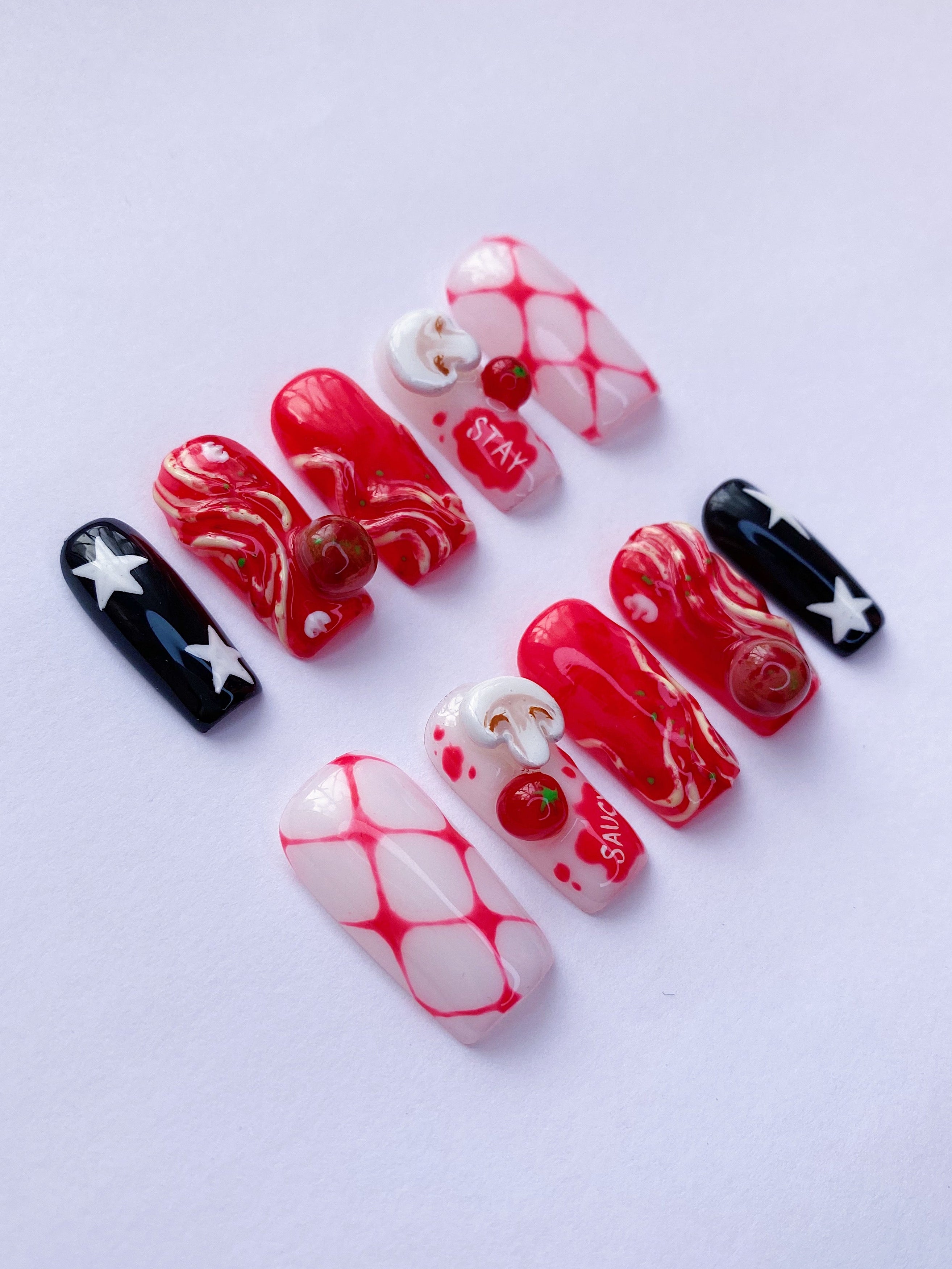 LE SSERAFIM Spaghetti press on nails(Ready to claim)