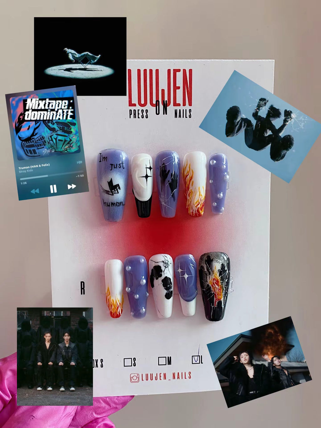 SKZ Truman press on nails