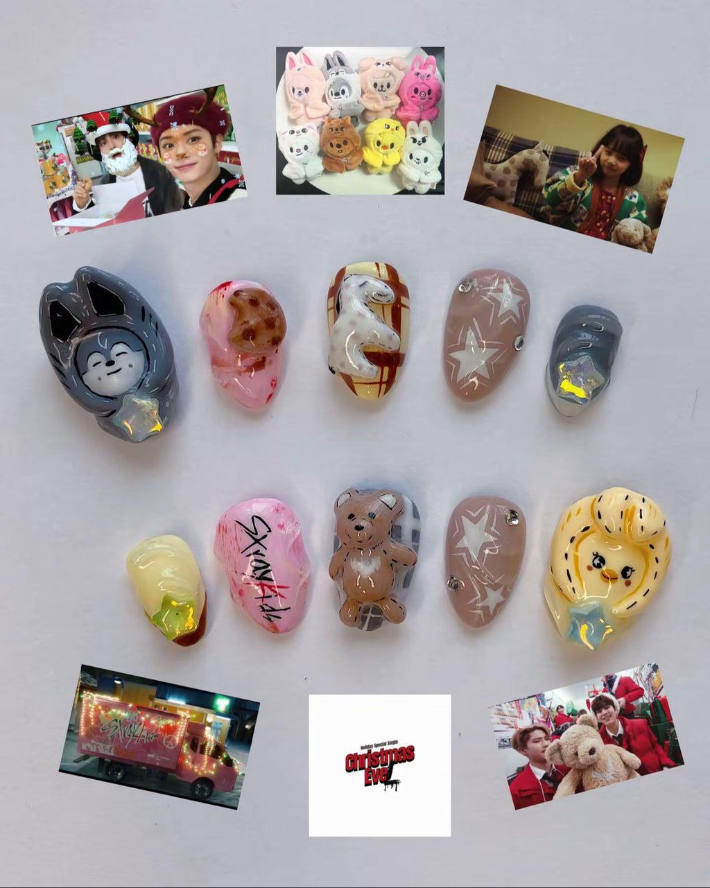 SKZoo Winter Edition press on nails(Ready to claim)