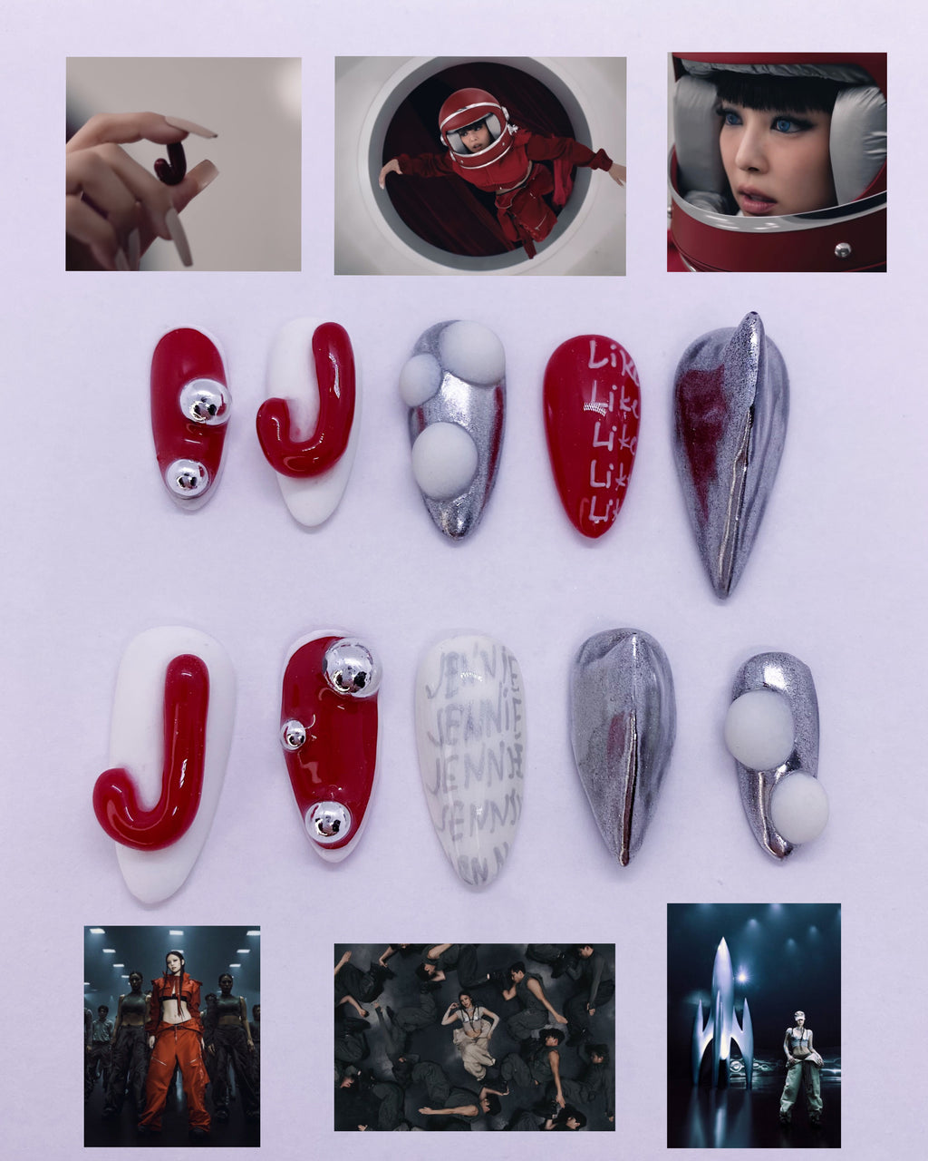 Like JENNIE press on nails(Ready to claim)