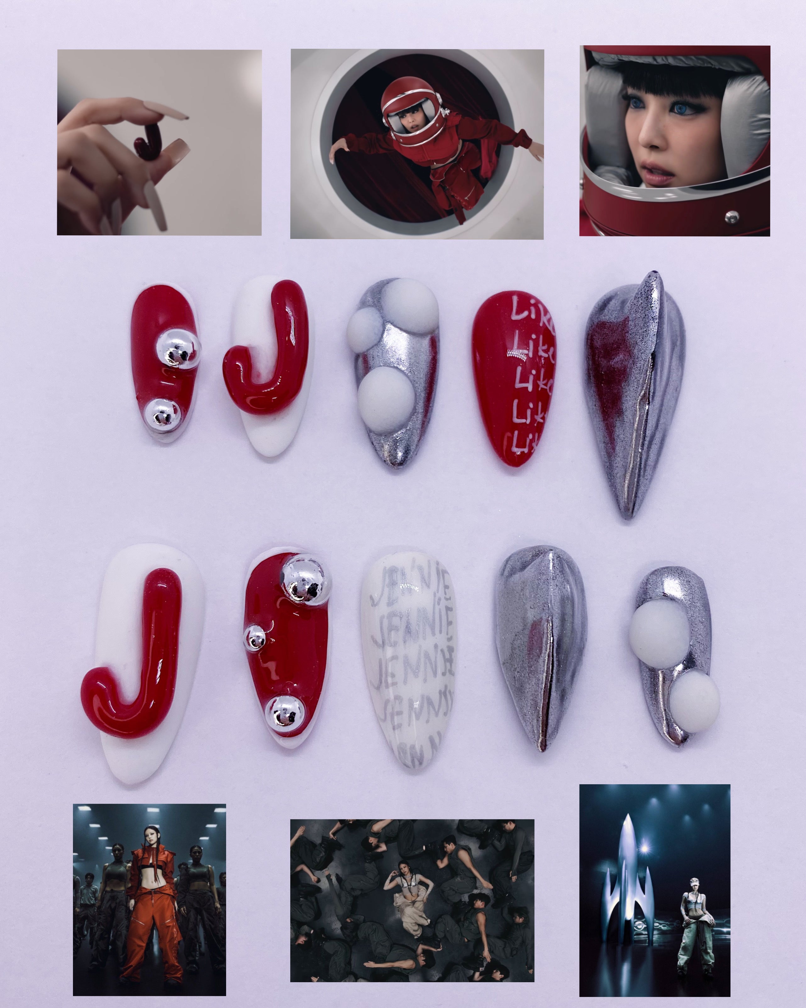 Like JENNIE press on nails