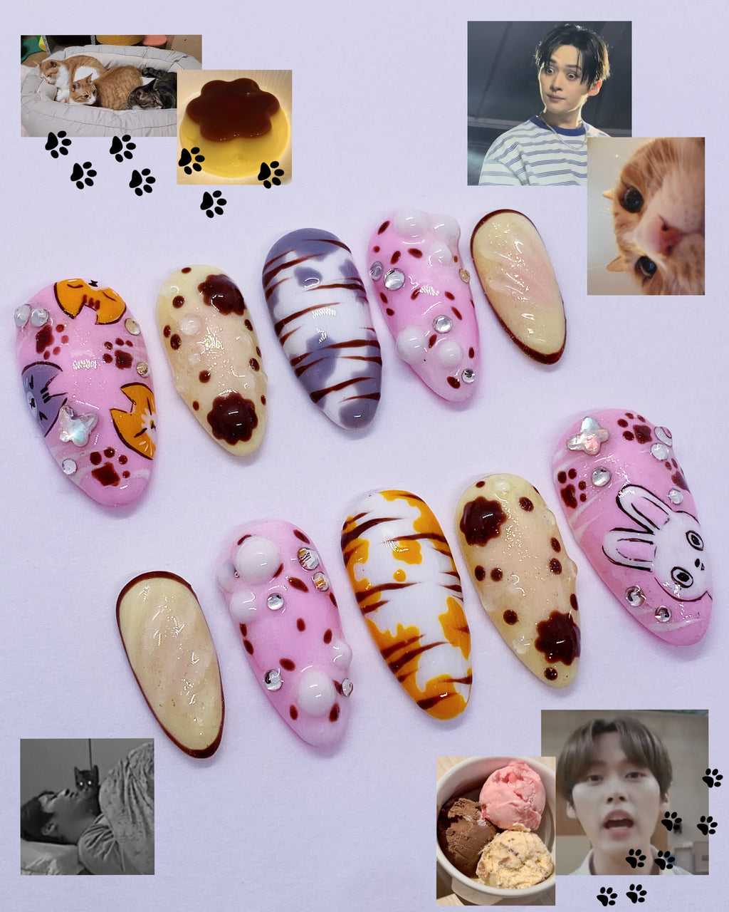 SKZ Lee Know press on nails