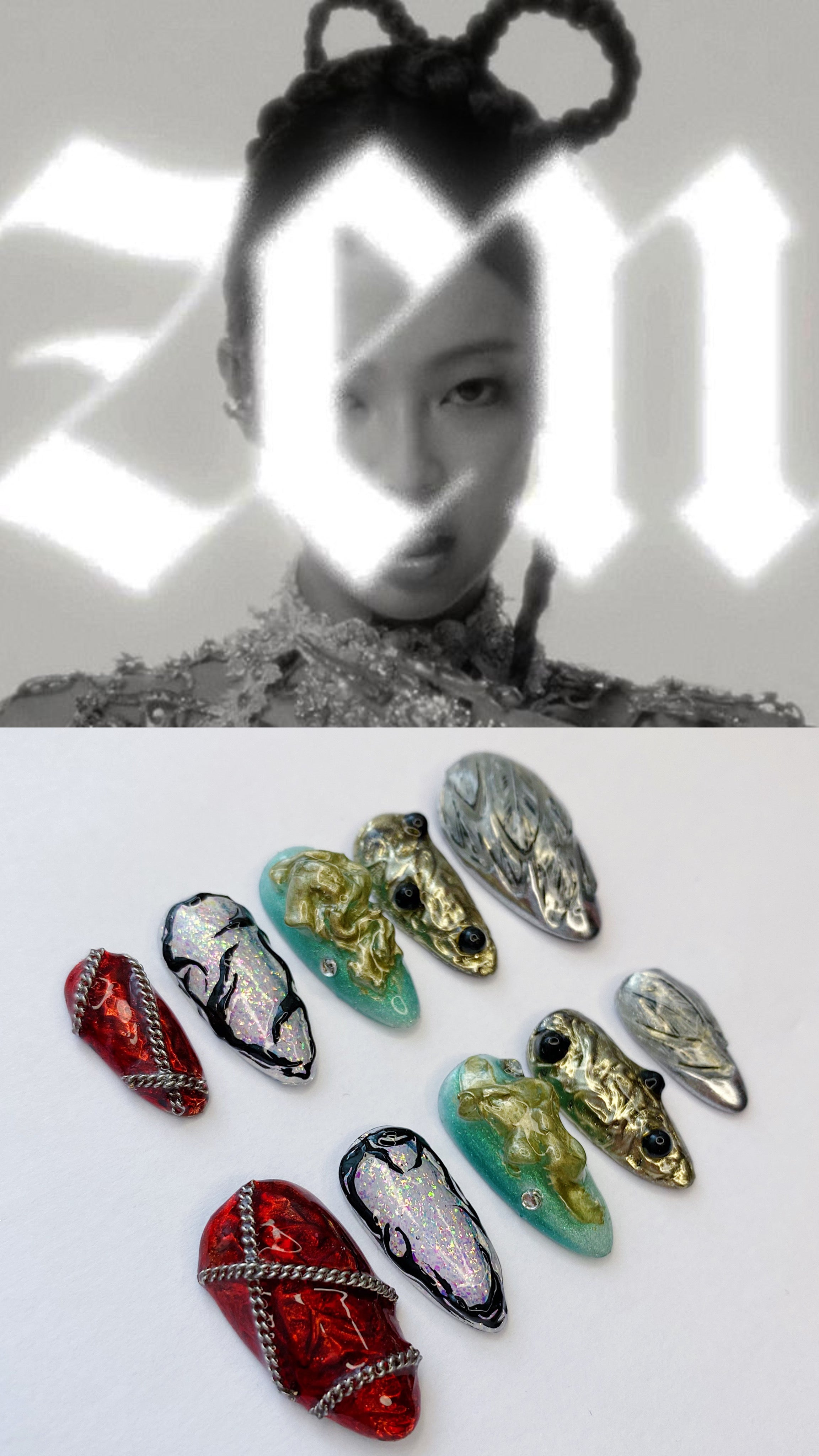 JENNIE Zen press on nails