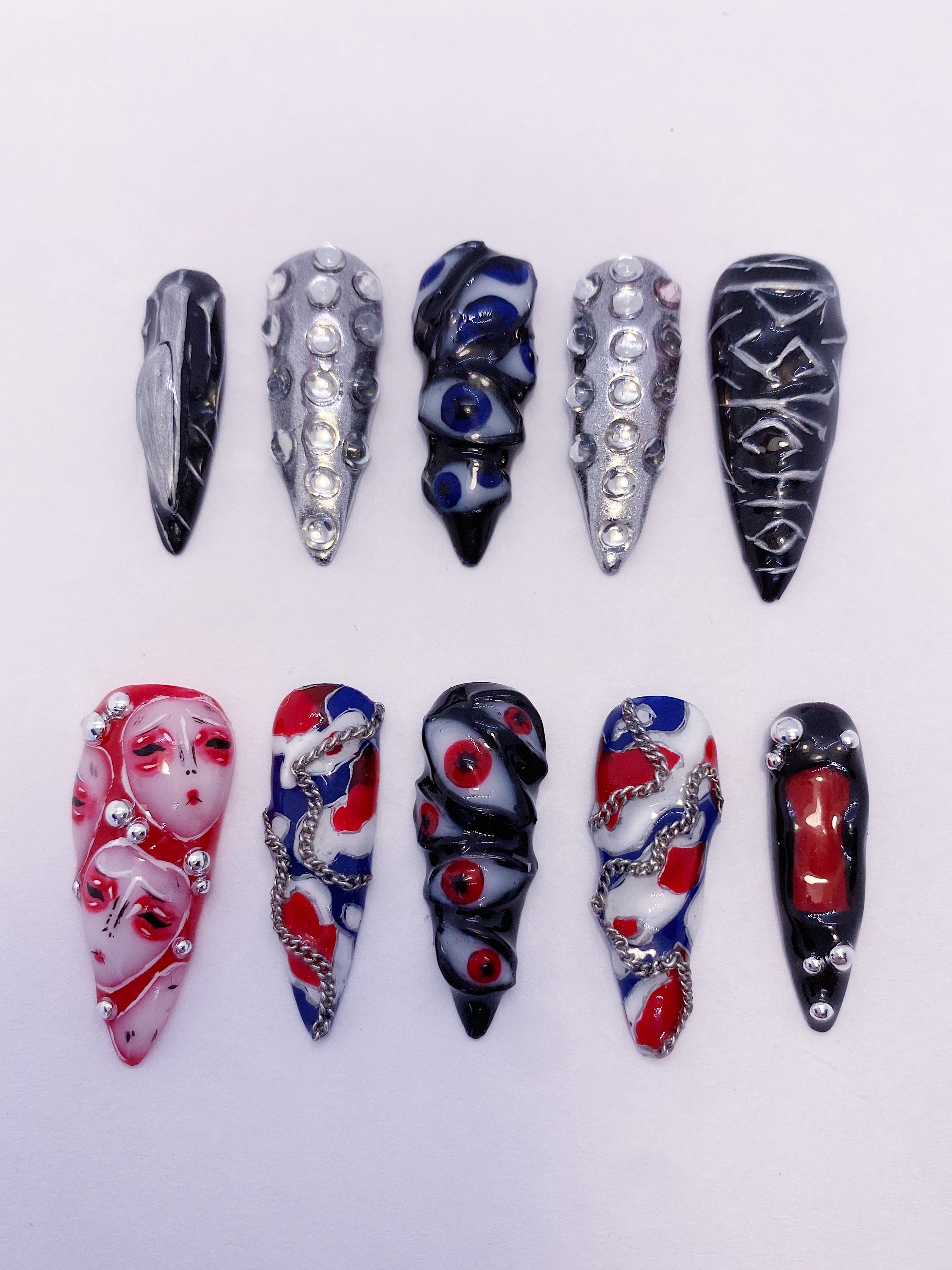 Babymonster Psycho press on nails