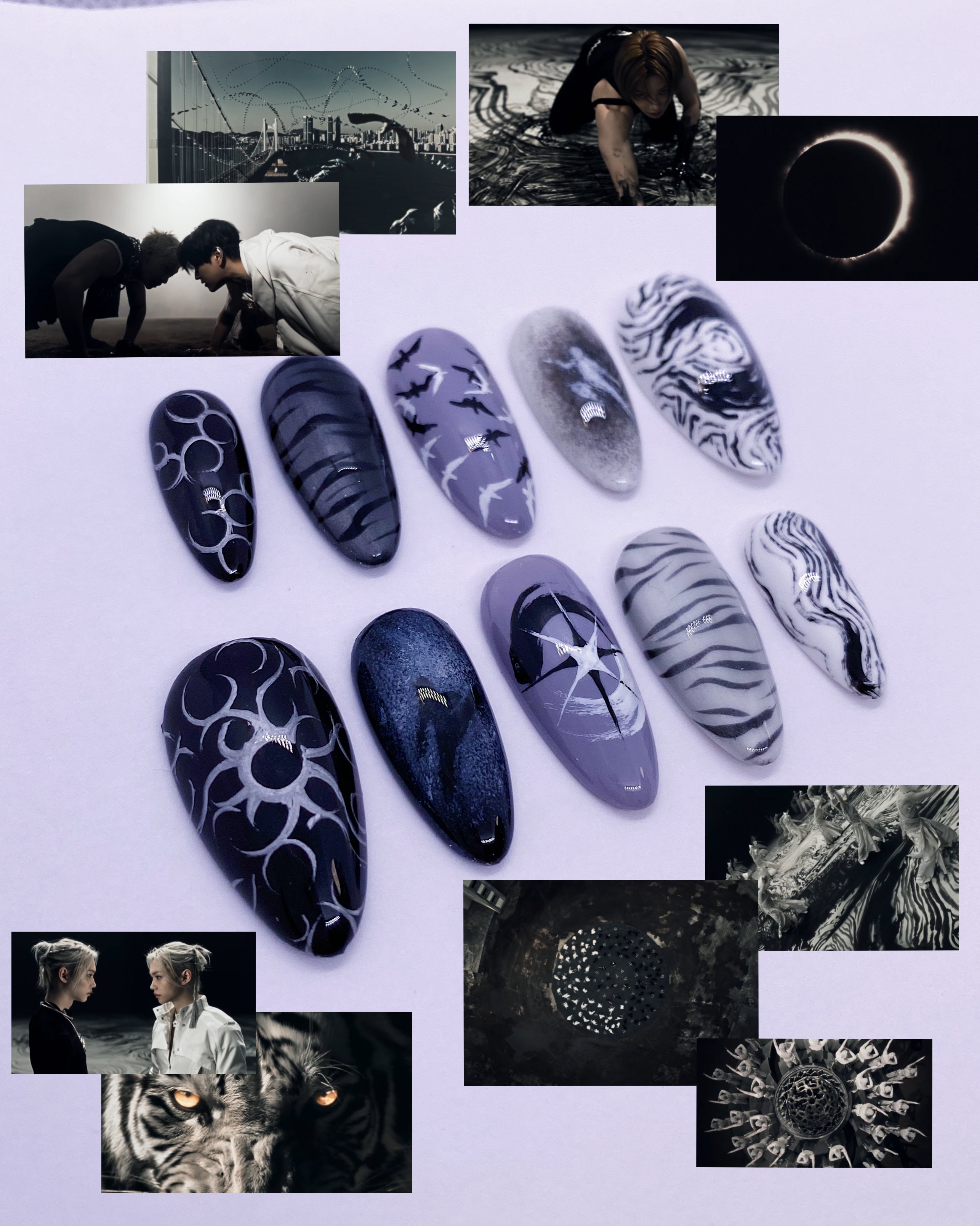 SKZ Run It press on nails