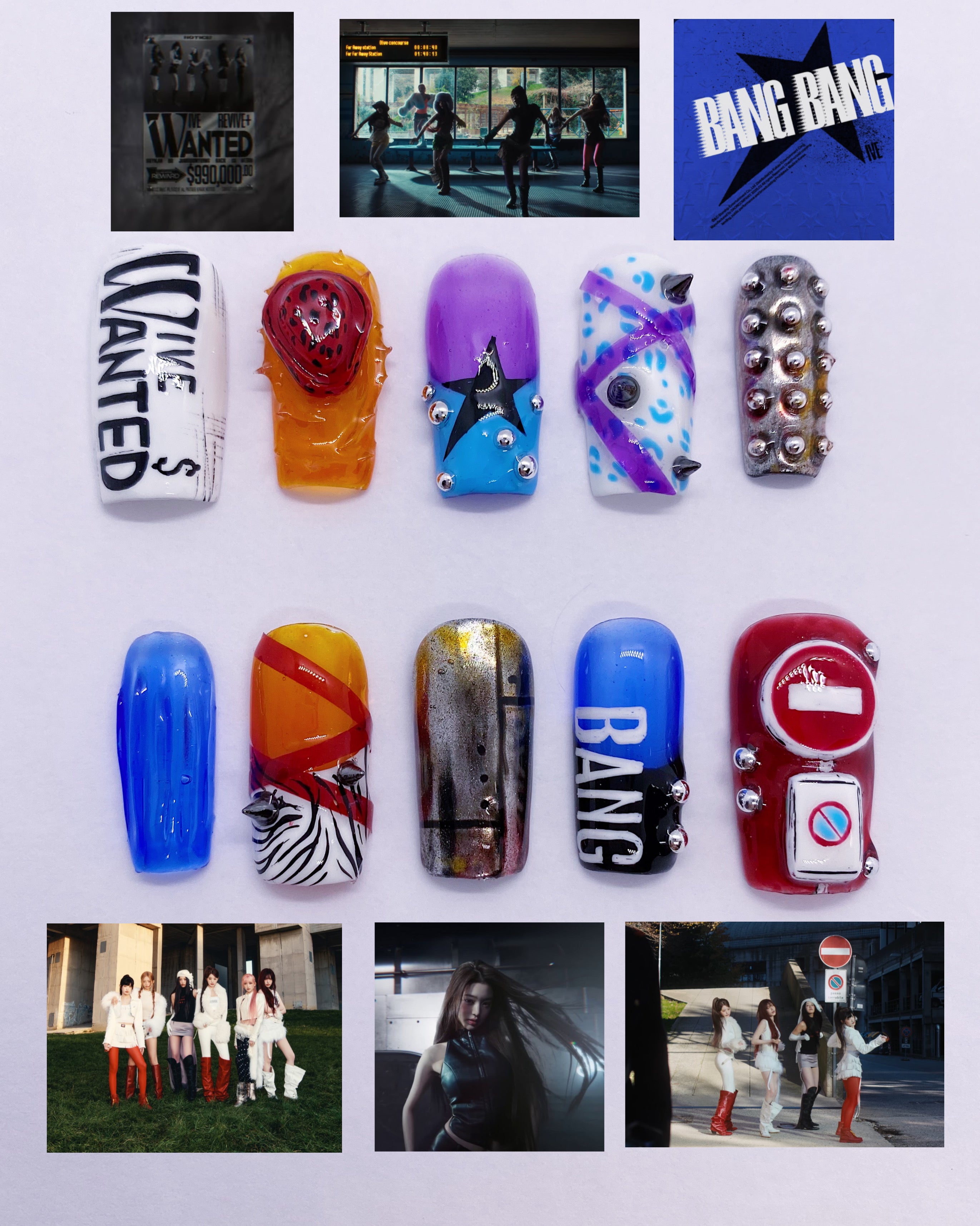 IVE Bang Bang press on nails