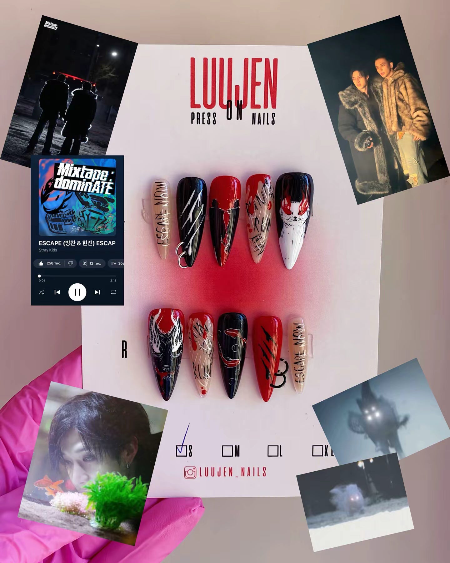 SKZ Escape press on nails