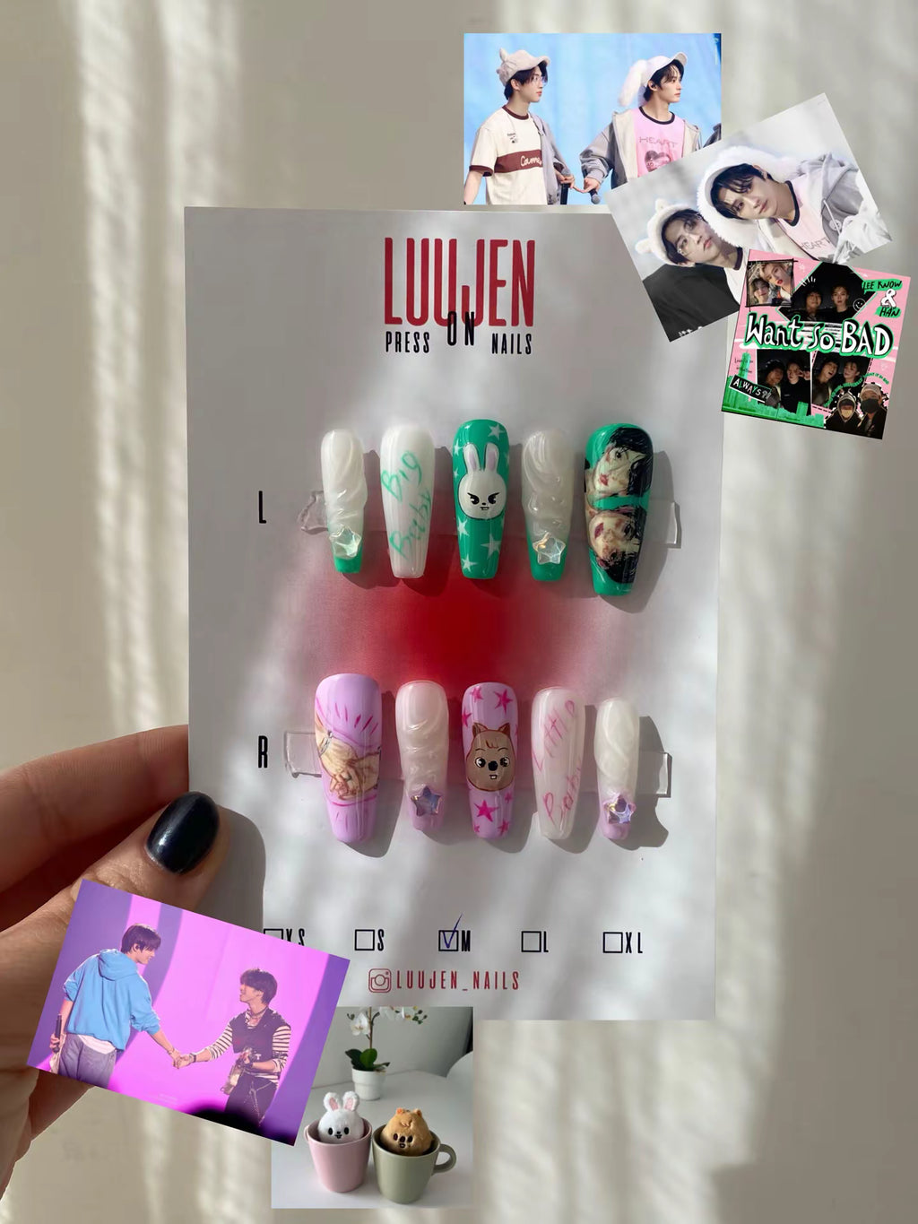 SKZ Minsung press on nails