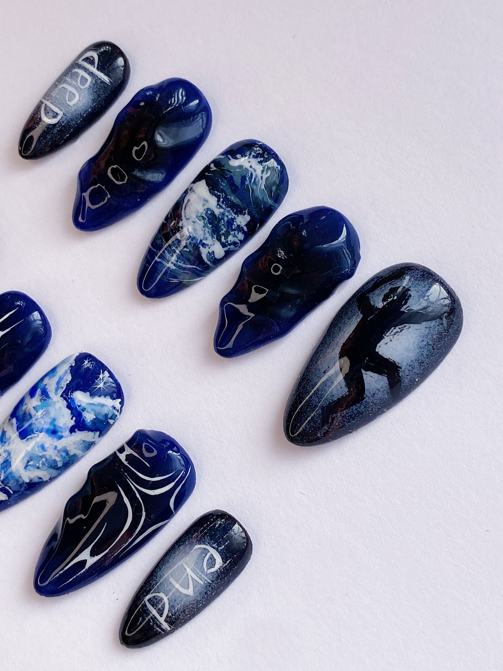 FELIX deep end press on nails(Ready to claim)