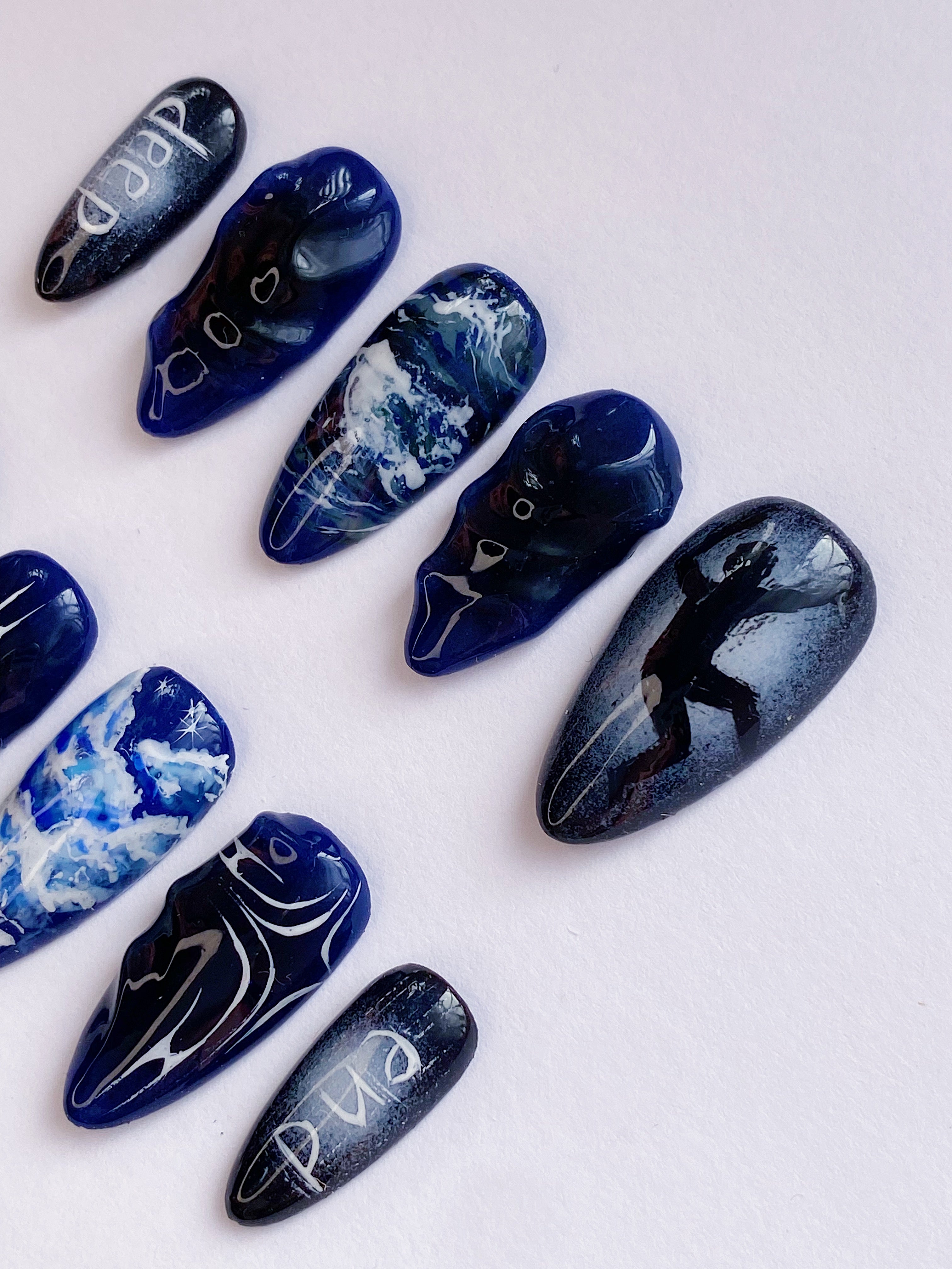 FELIX deep end press on nails(Ready to claim)