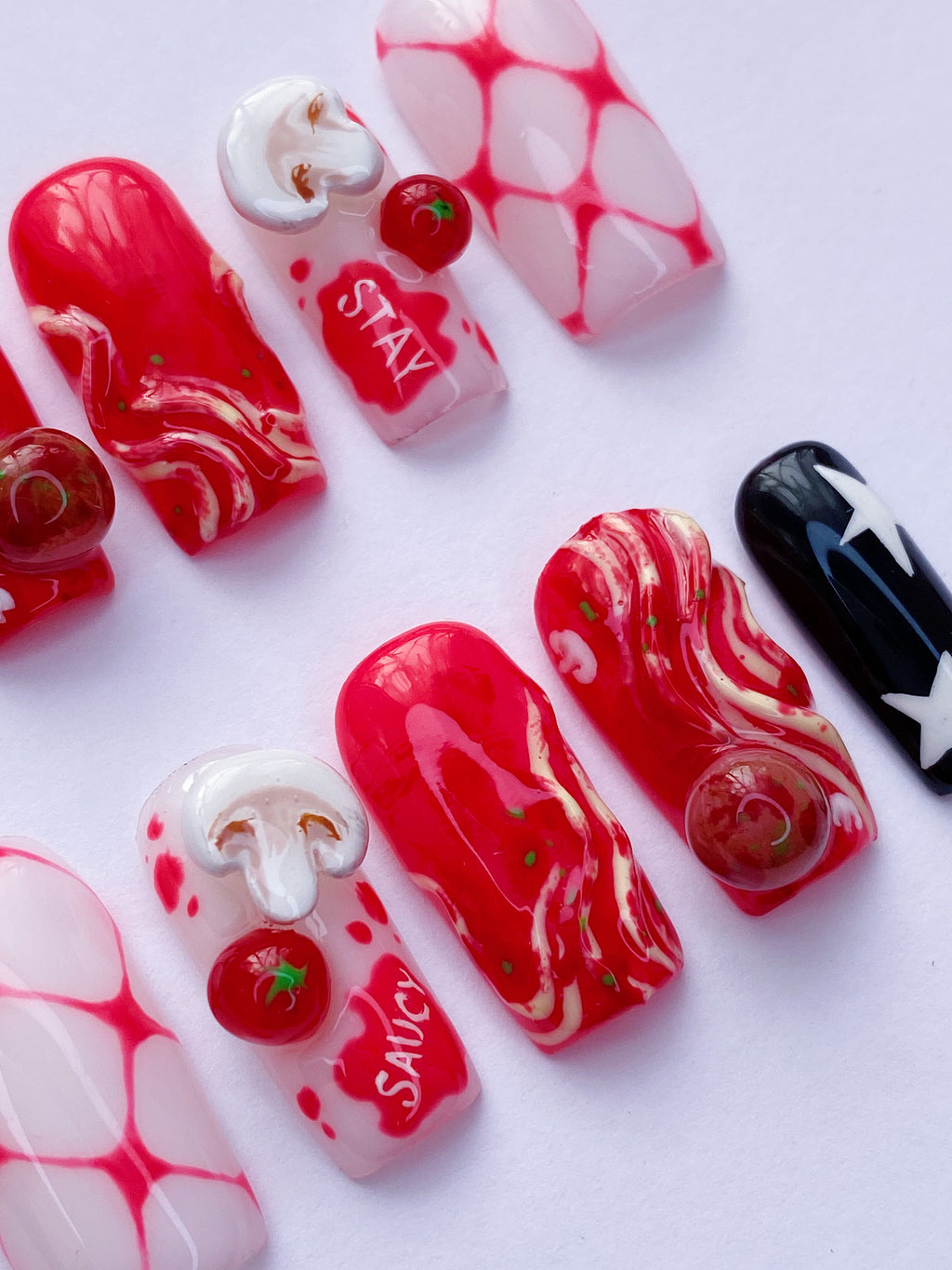 LE SSERAFIM Spaghetti press on nails(Ready to claim)
