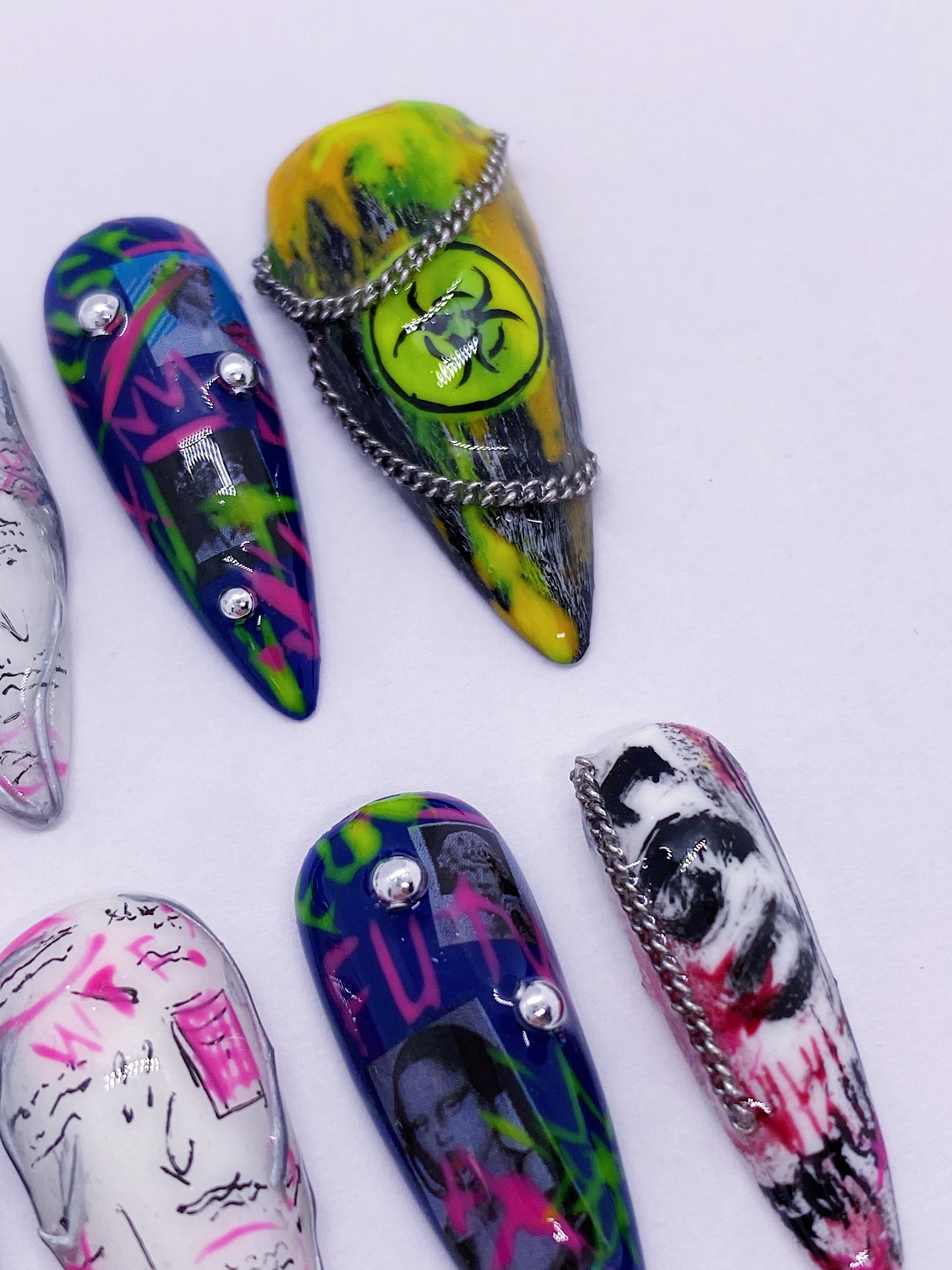 LISA FUTW press on nails(Ready to claim)