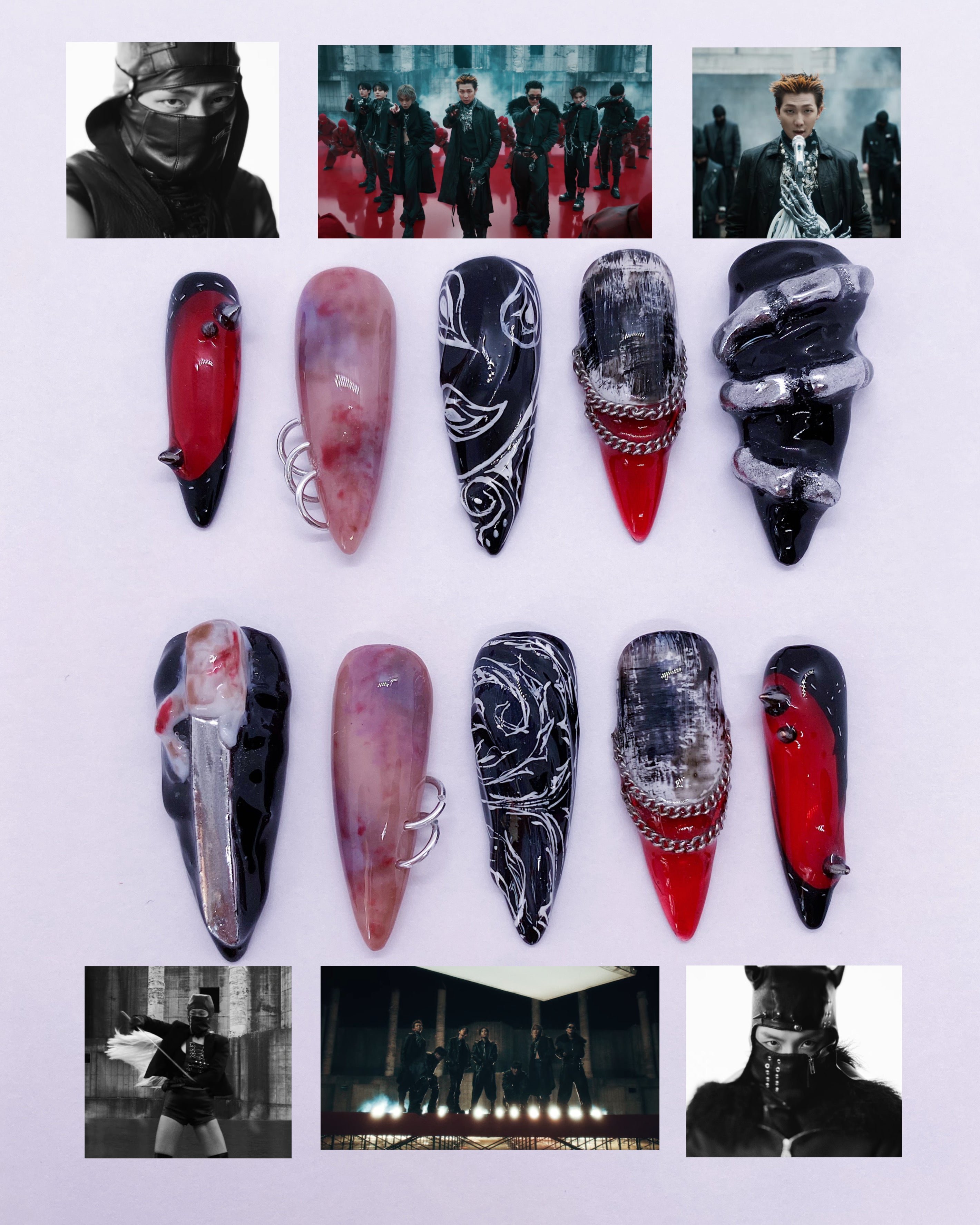 BTS Hooligan press on nails(Ready to claim)