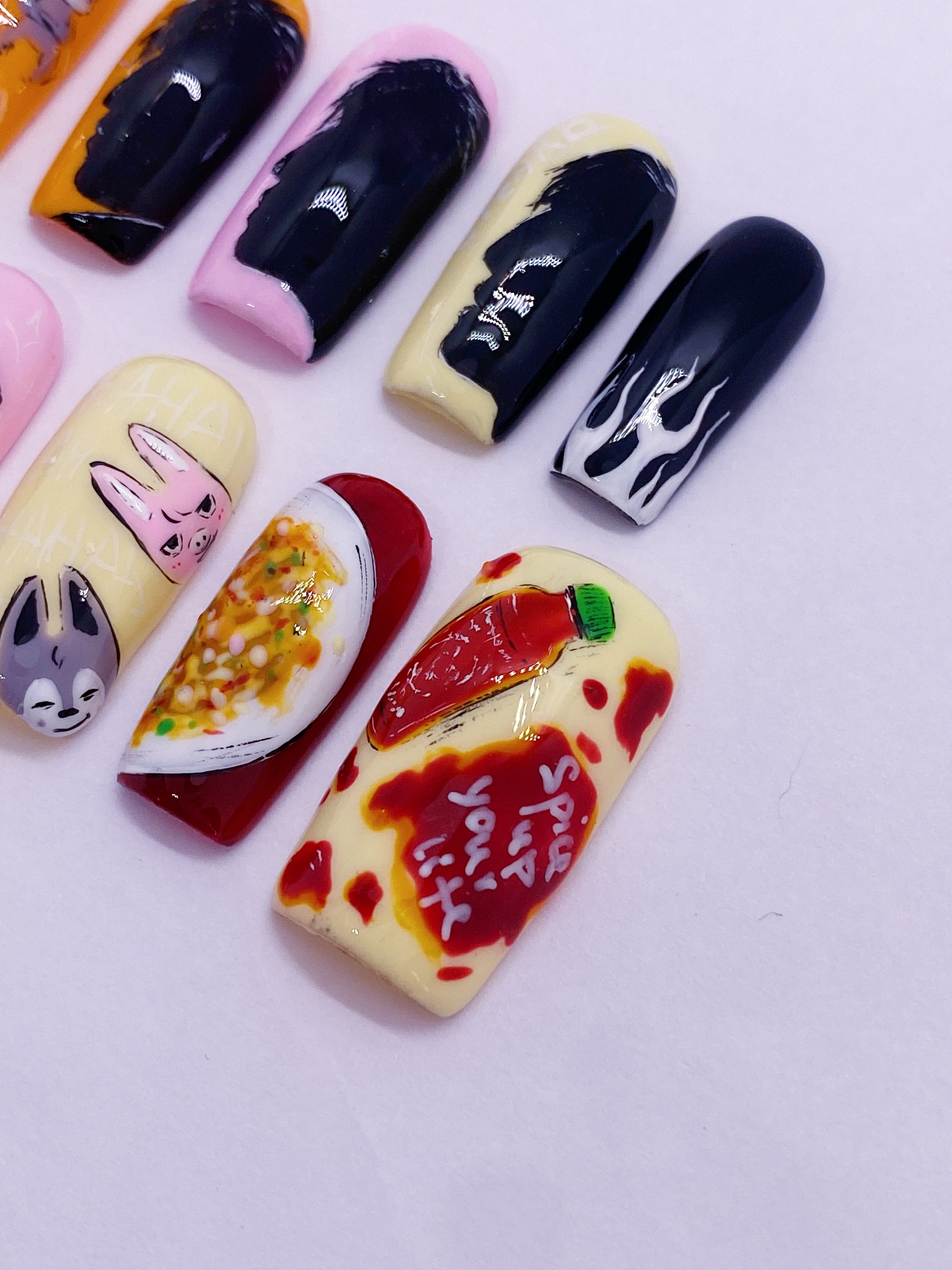 SKZ 3racha press on nails