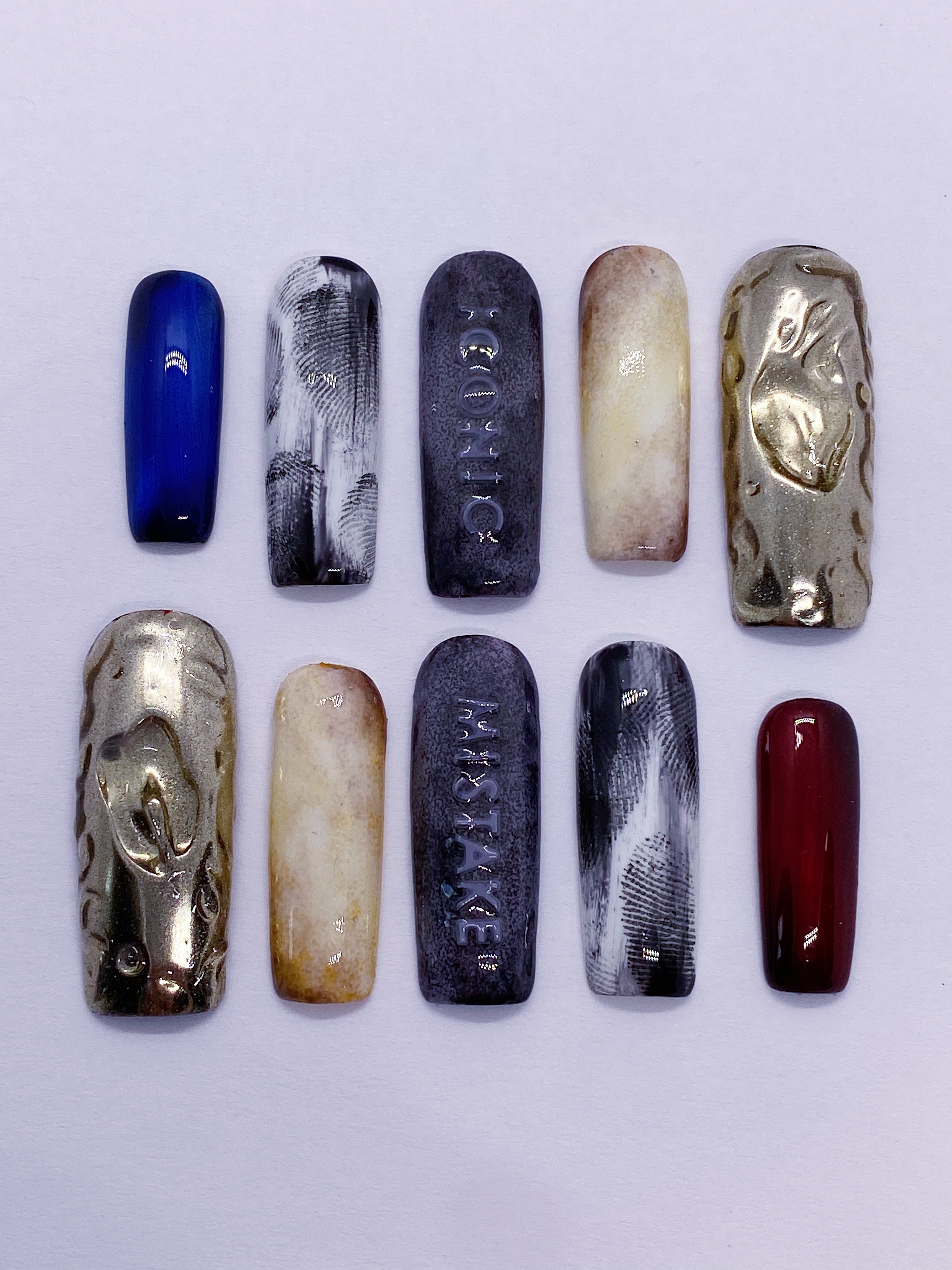 ICONIC BY MISTAKE press on nails (KATSEYE, LE SSERAFIM, ILLIT)