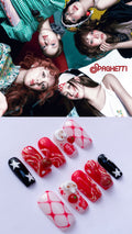 LE SSERAFIM Spaghetti press on nails(Ready to claim)