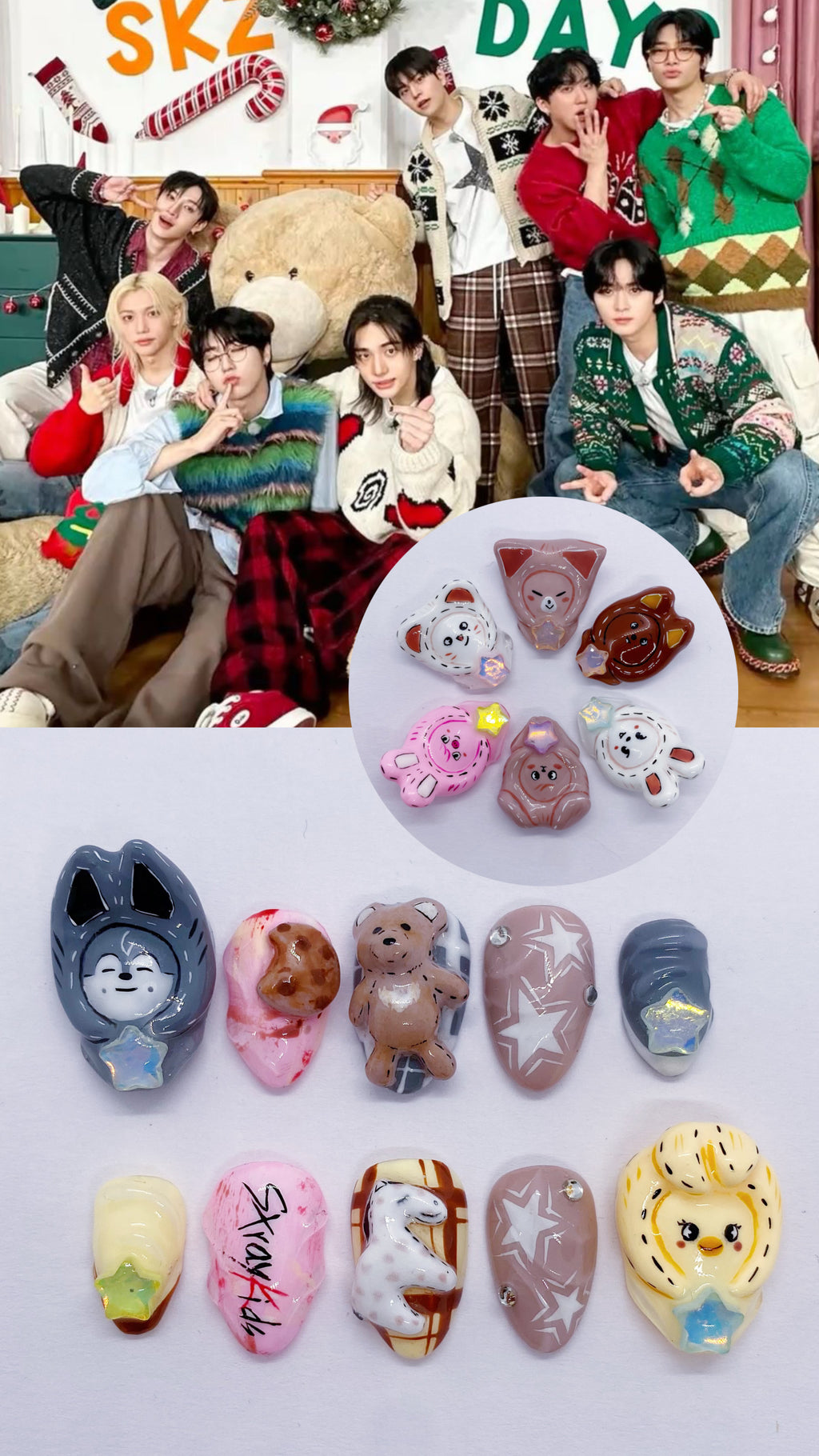 SKZoo Winter Edition press on nails(Ready to claim)